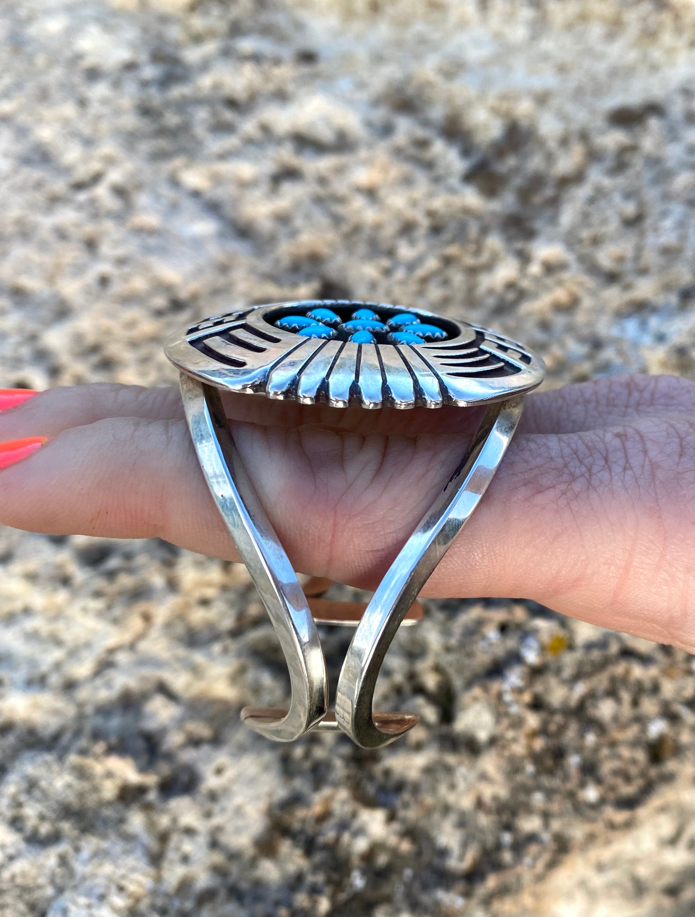 Sleeping Beauty Cluster Cuff From The Rodgers Collection