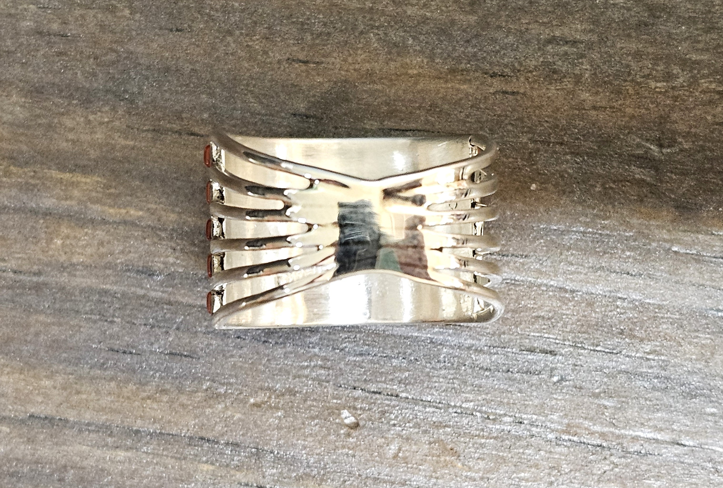 Red Coral 5 Stacker Ring