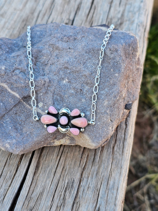Cluster Pink Conch Pendant
