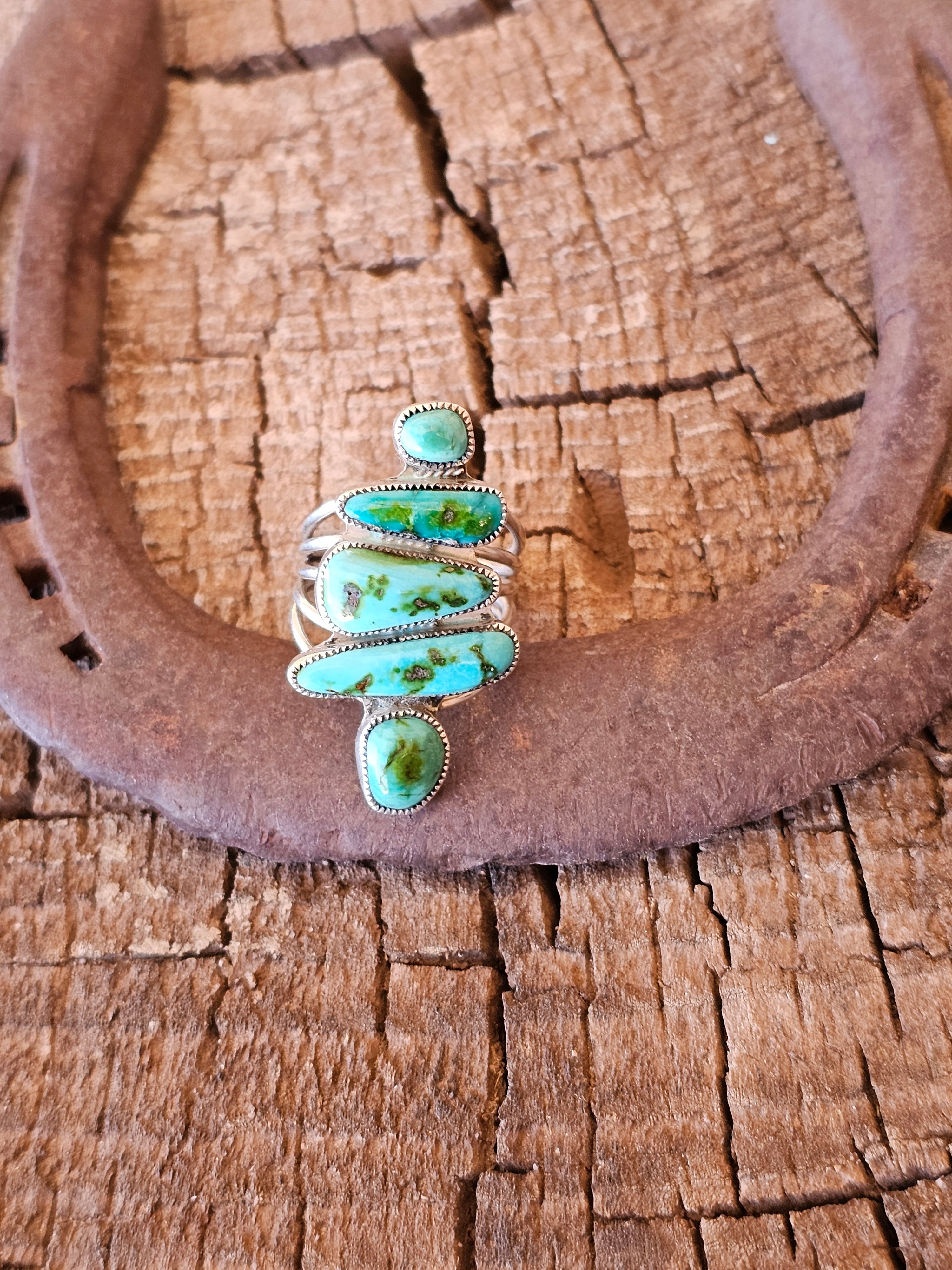 Free Spirted Patagonia Turquoise Ring Smokey Gchachu