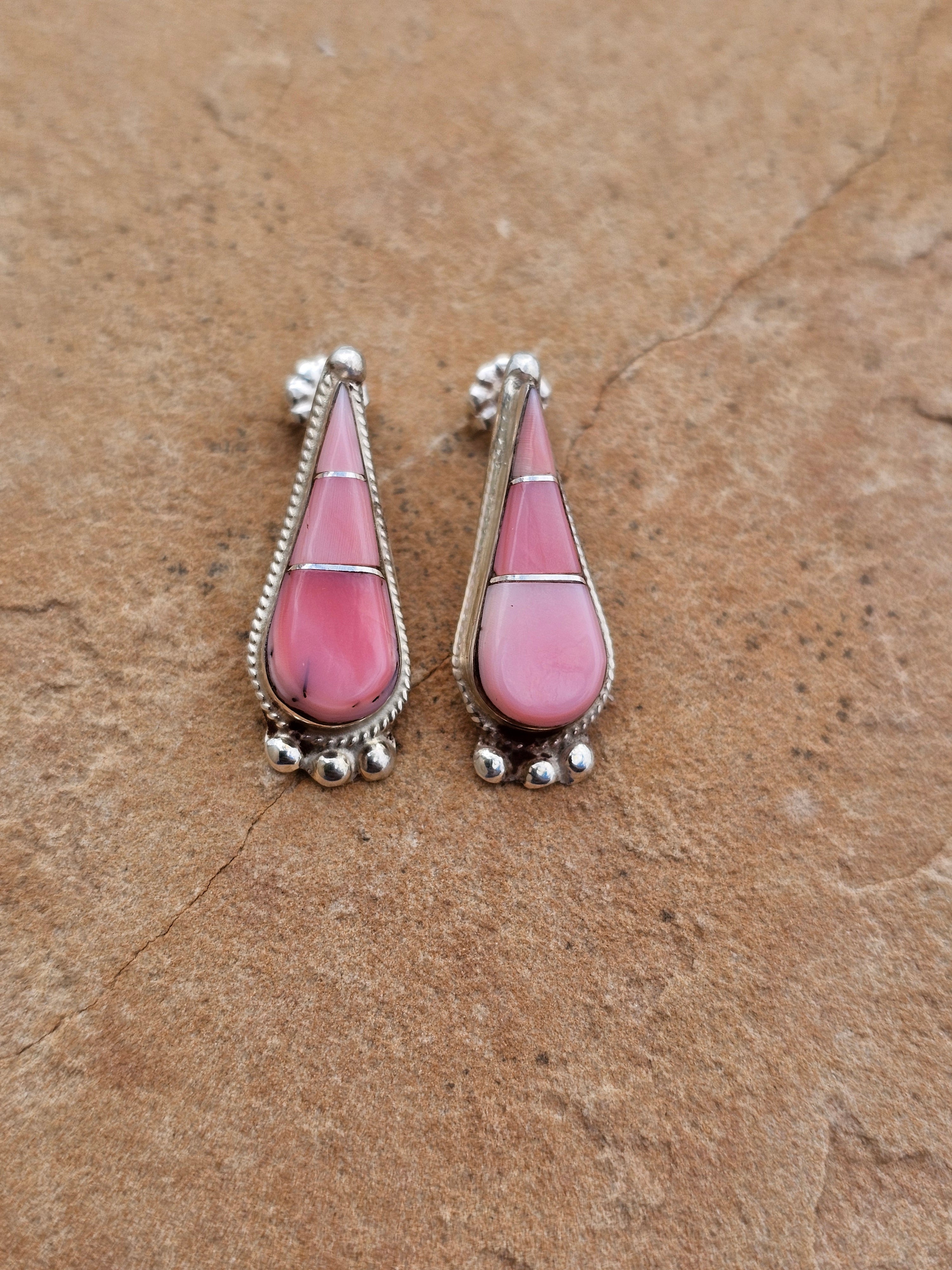 Whispers of Luck Pink Conch Earring