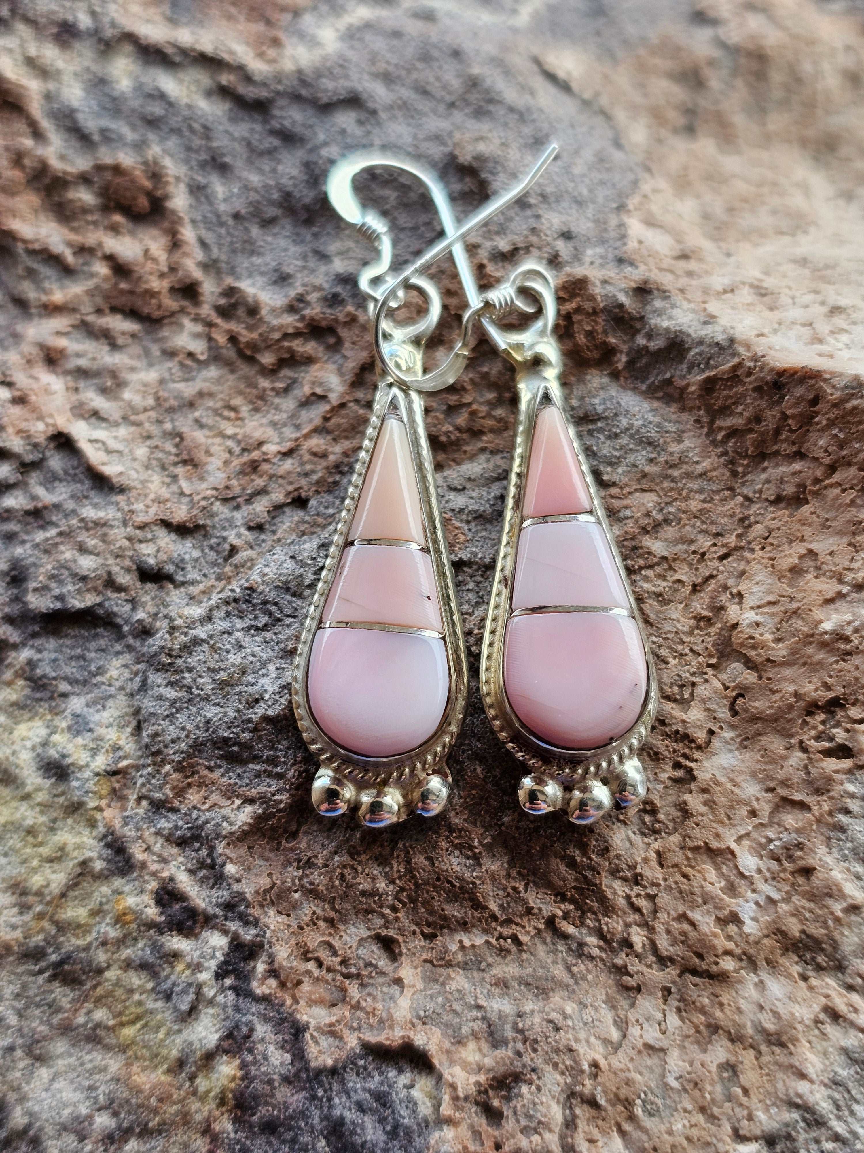 Whispers of Luck Pink Conch Earring