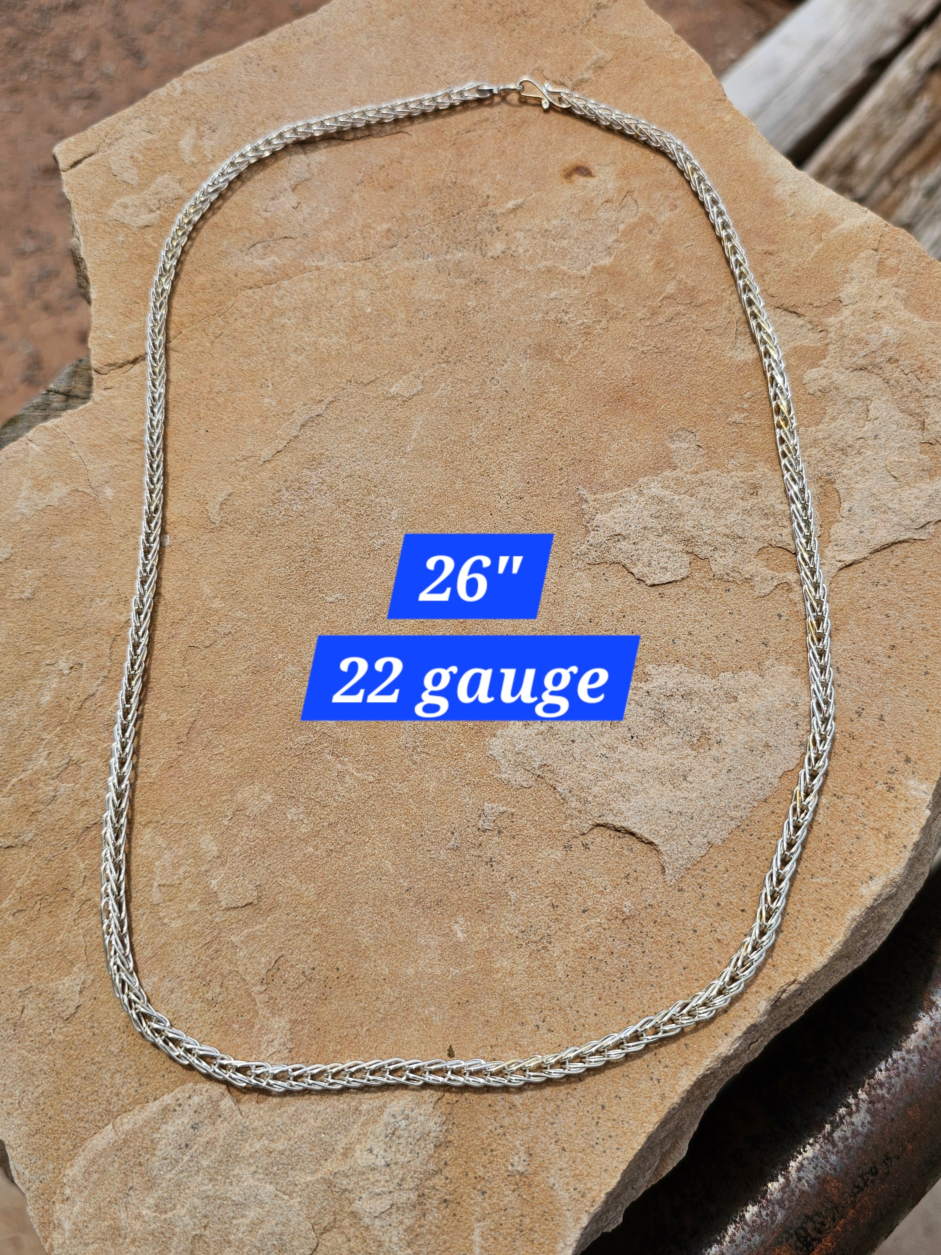 Smokey Gchache Silver Chain