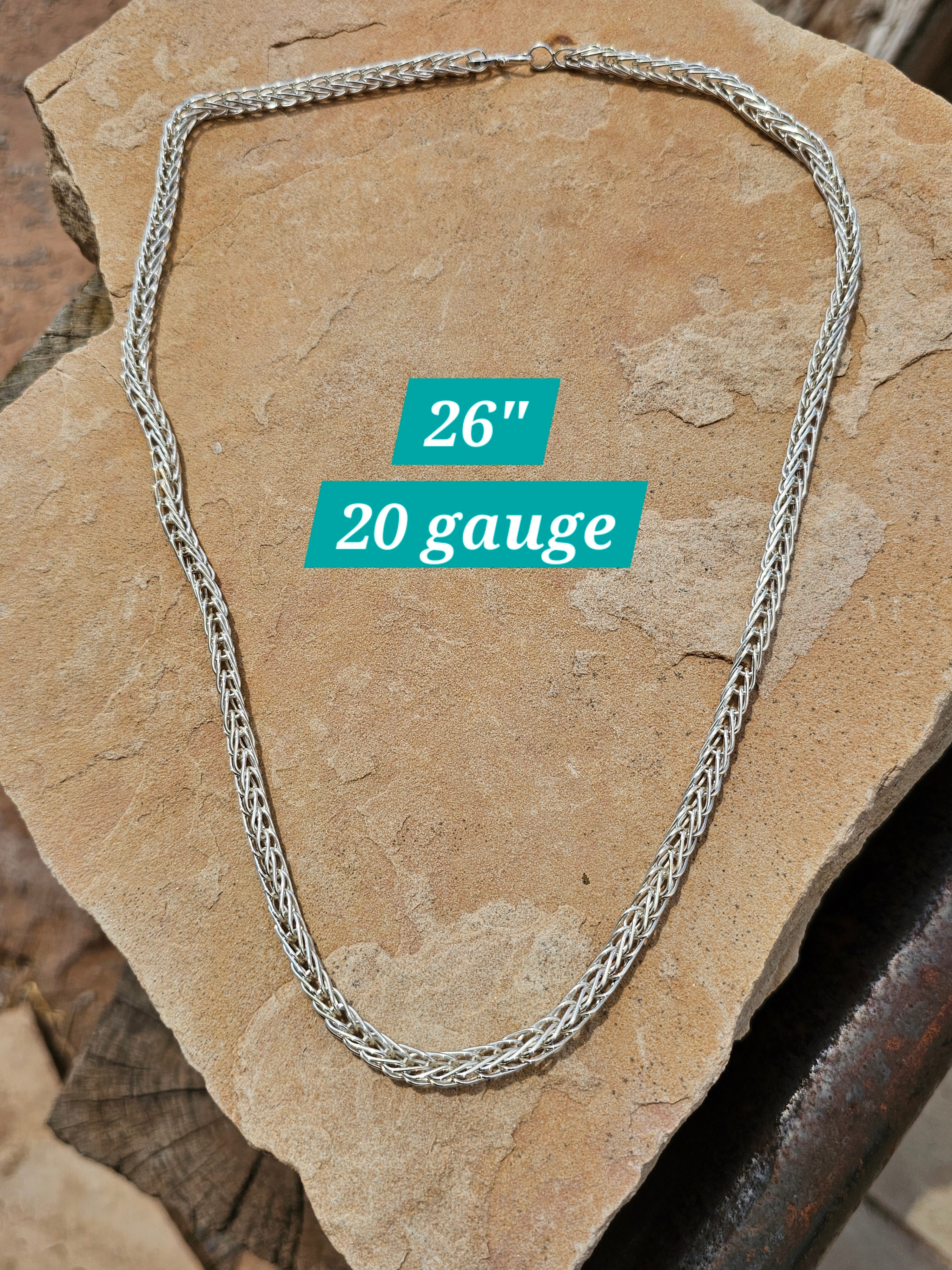 Smokey Gchache Silver Chain