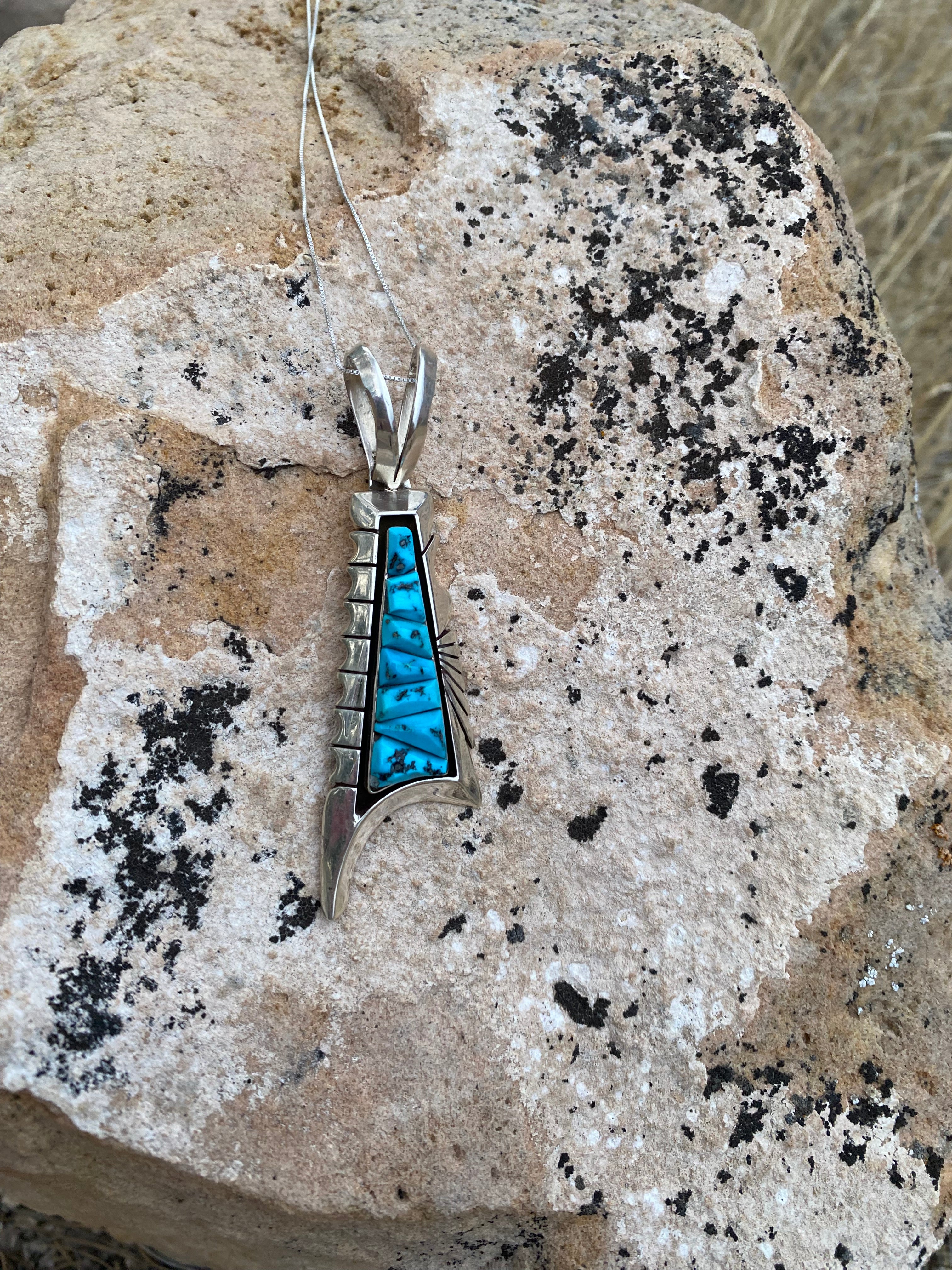 Slender Triangle Sleeping Beauty Necklace From The Rodgers Collection