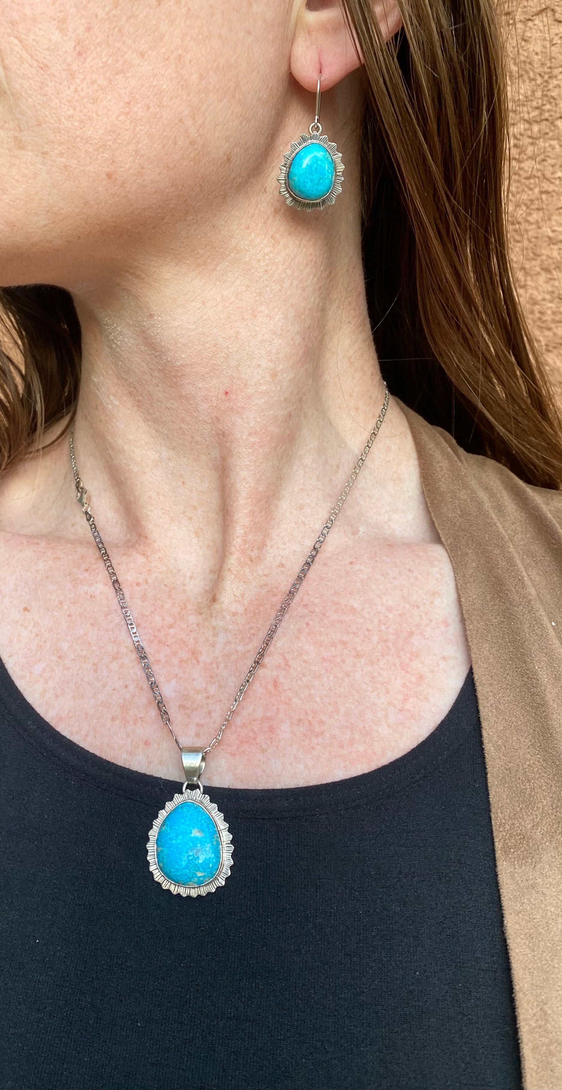 Sunburst Kingman Turquoise Set From The Rodgers Collection