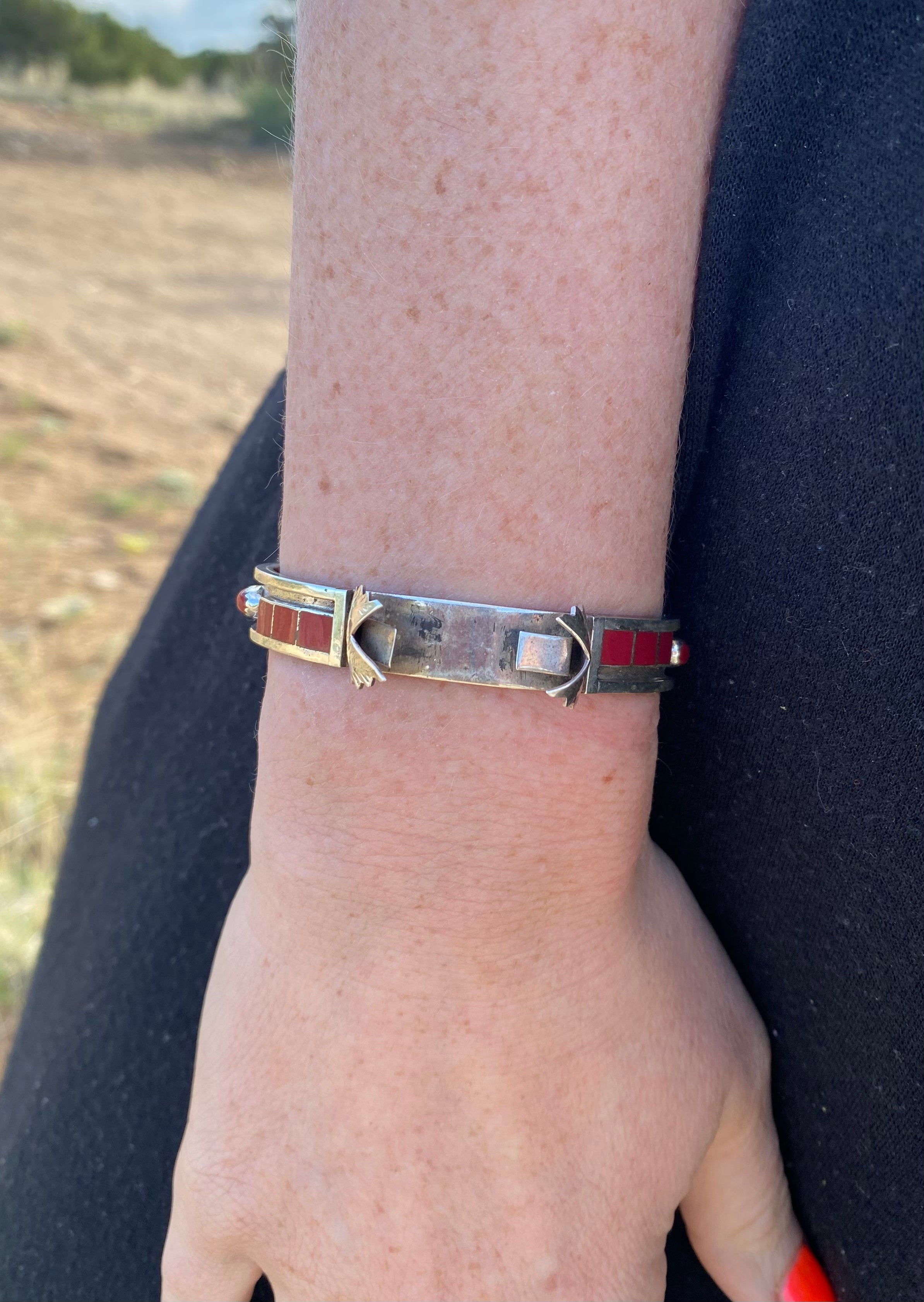 Squared Up Coral Watch Cuff From The Rodgers Collection