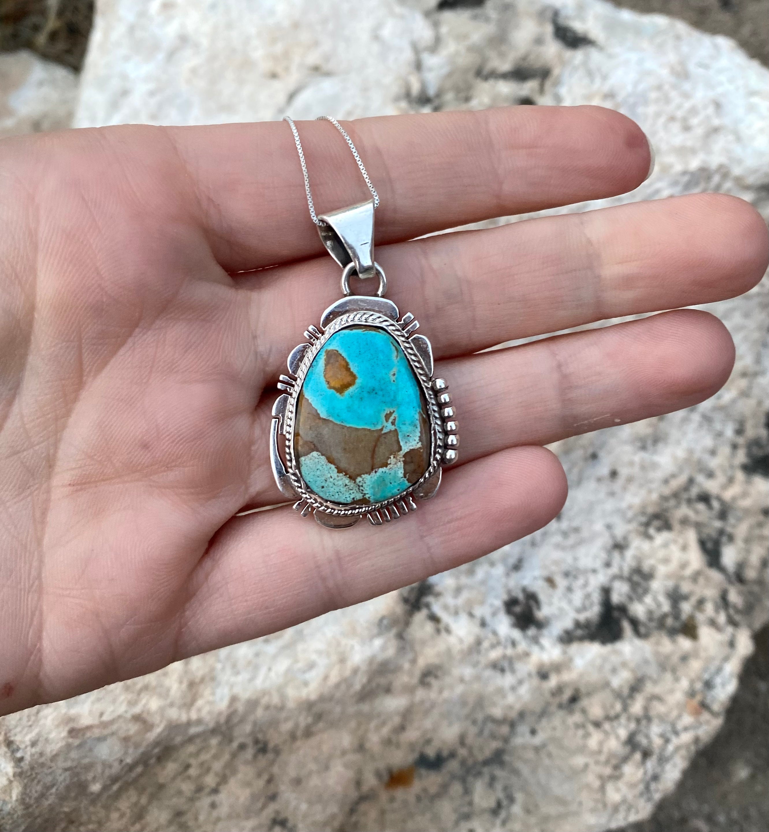 My Own Beat Kingman Turquoise Necklace From The Rodgers Collection