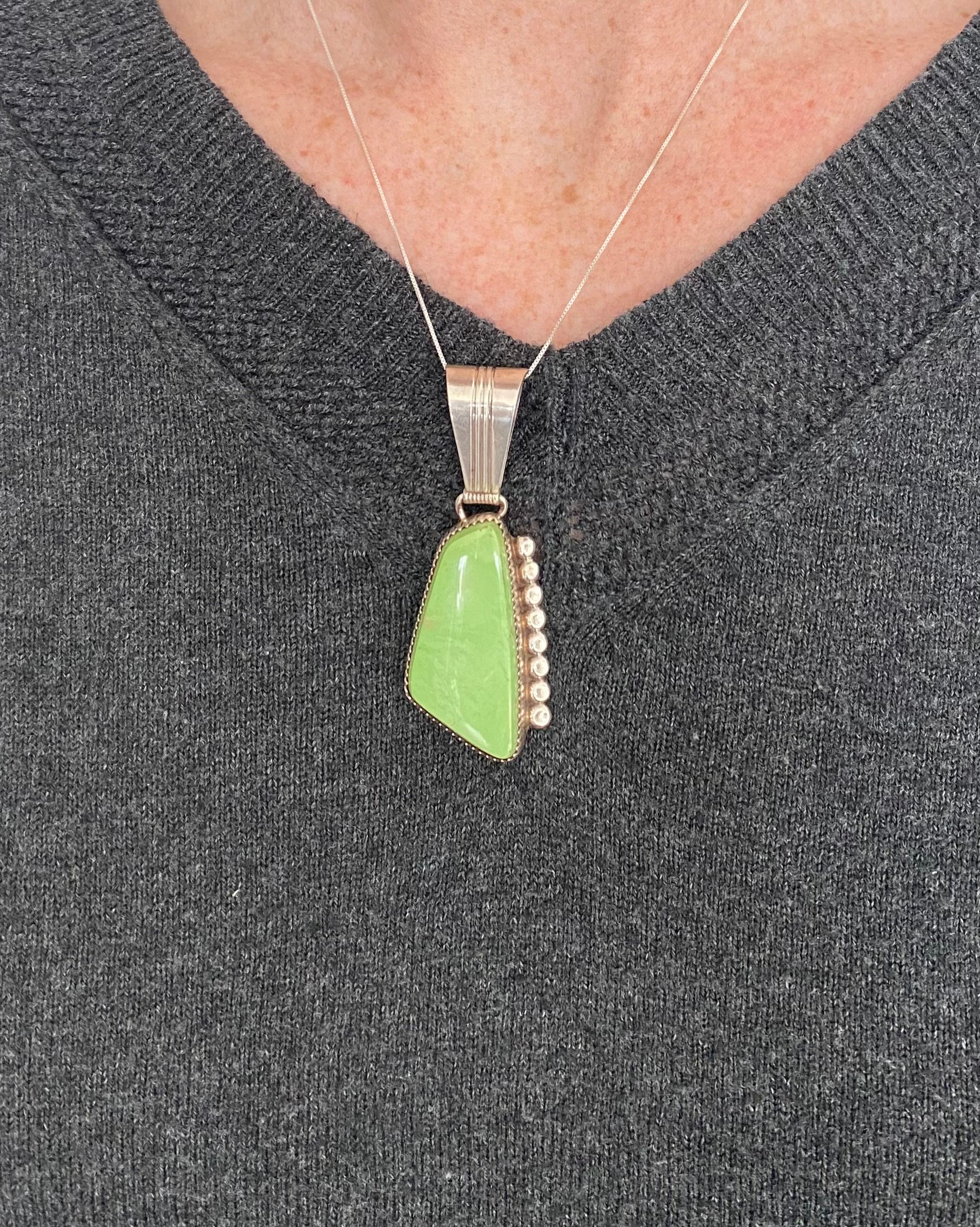 Geometric Green Turquoise Necklace From The Rodgers Collection