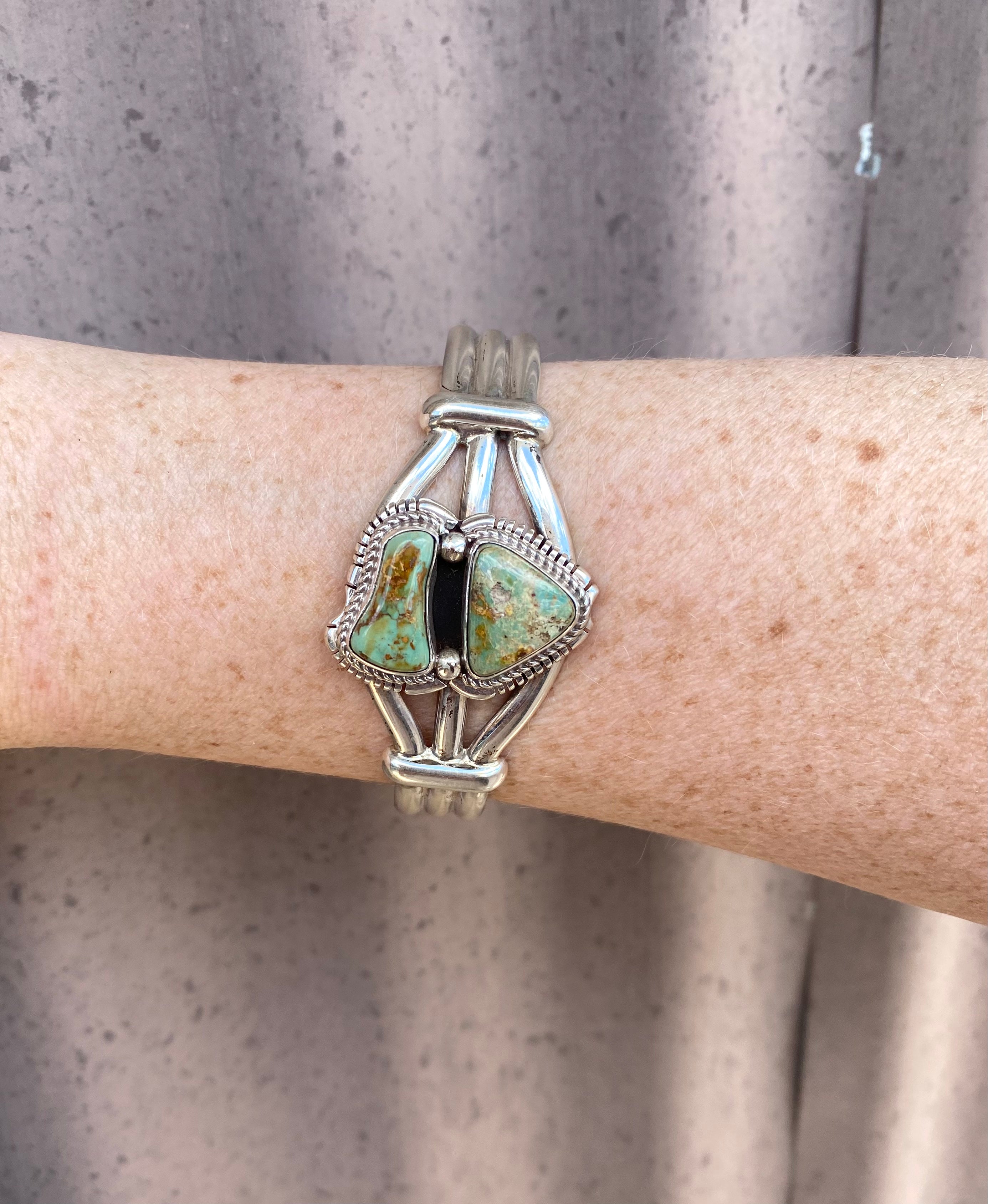 Double Up Nevada Turquoise Cuff From The Rodgers Collection