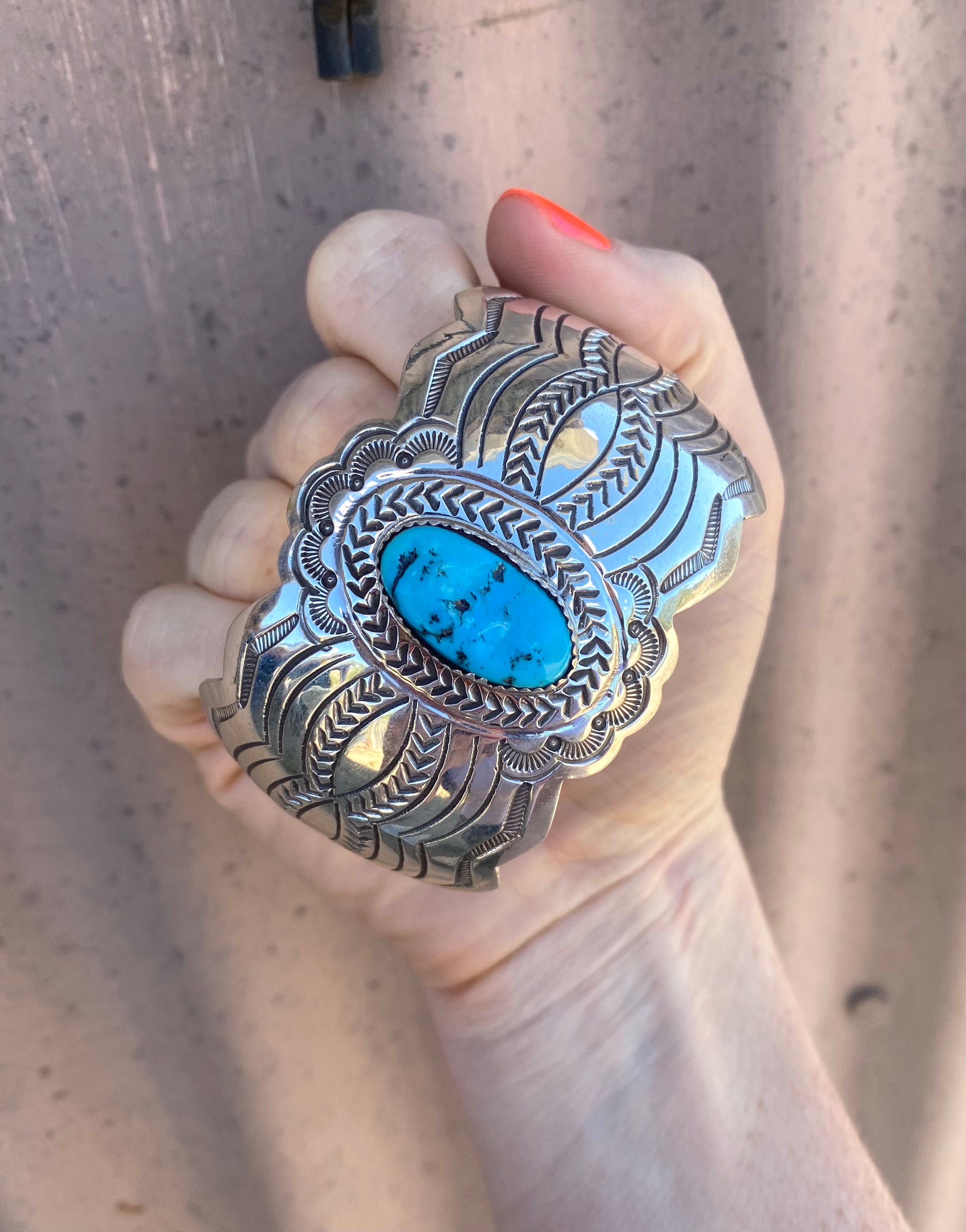 Scalloped Sleeping Beauty Cuff From The Rodgers Collection