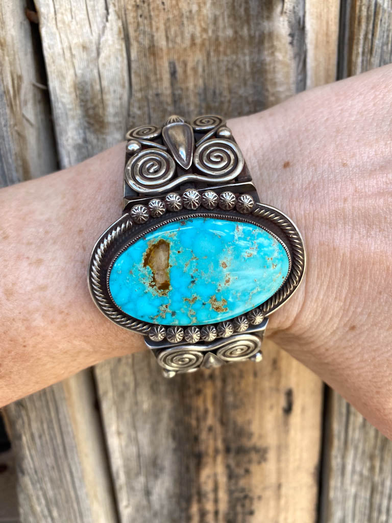 Stunner Turquoise Cuff and Ring Set From The Rodgers Collection