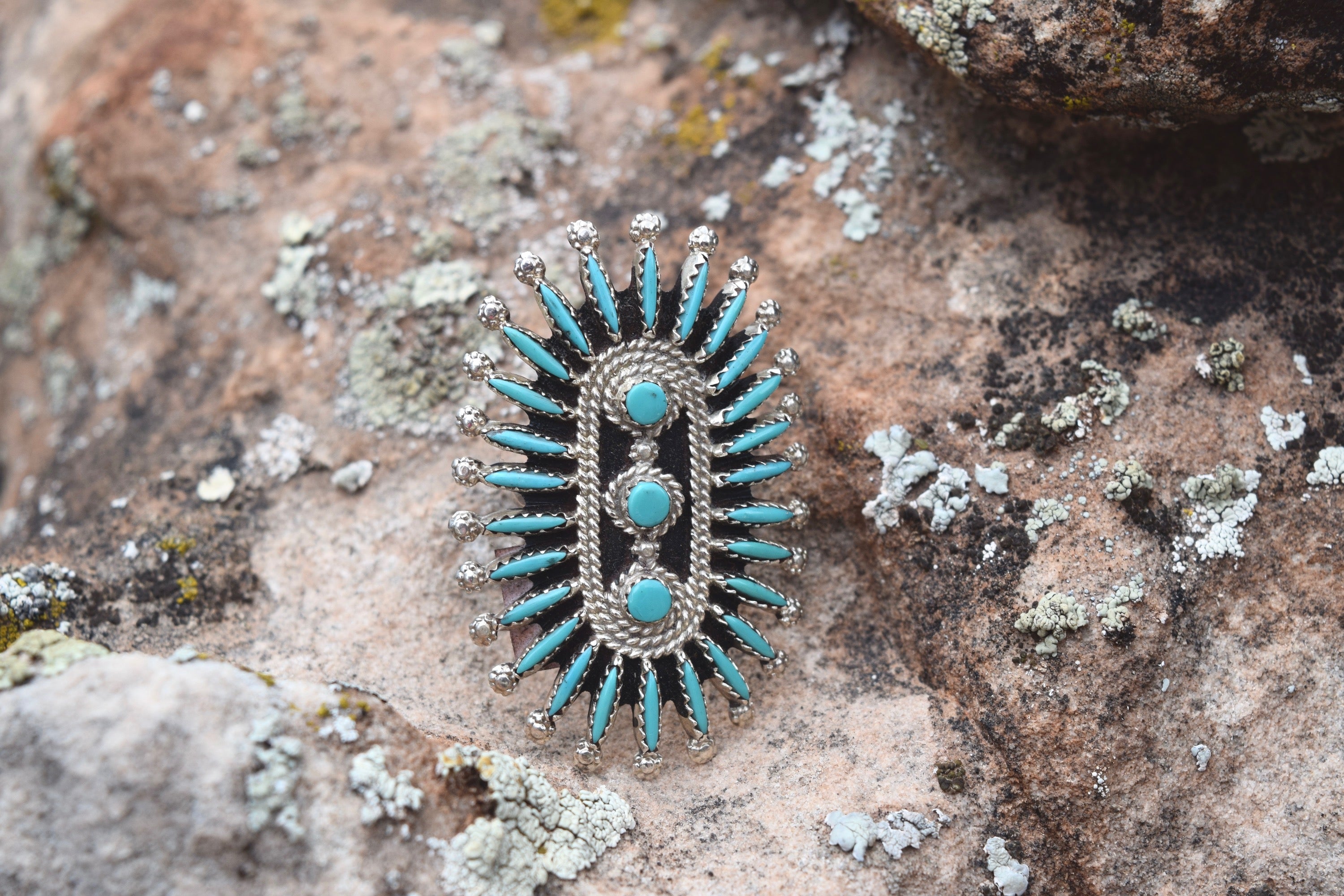 VINATGE ZUNI CUFF AND RING SET