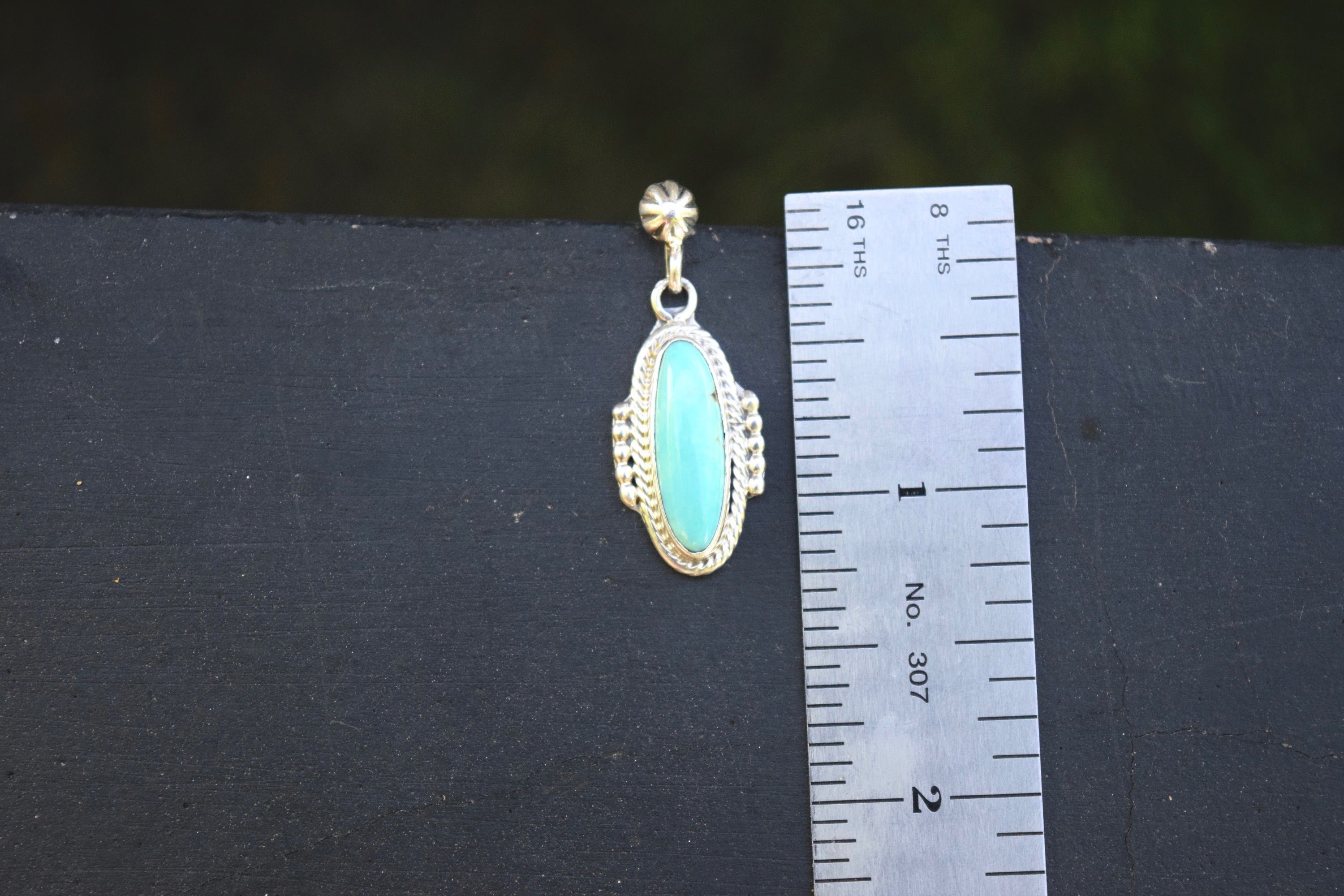 OVAL TURQUOISE DANGLE EARRINGS FROM THE RODGERS COLLECTION