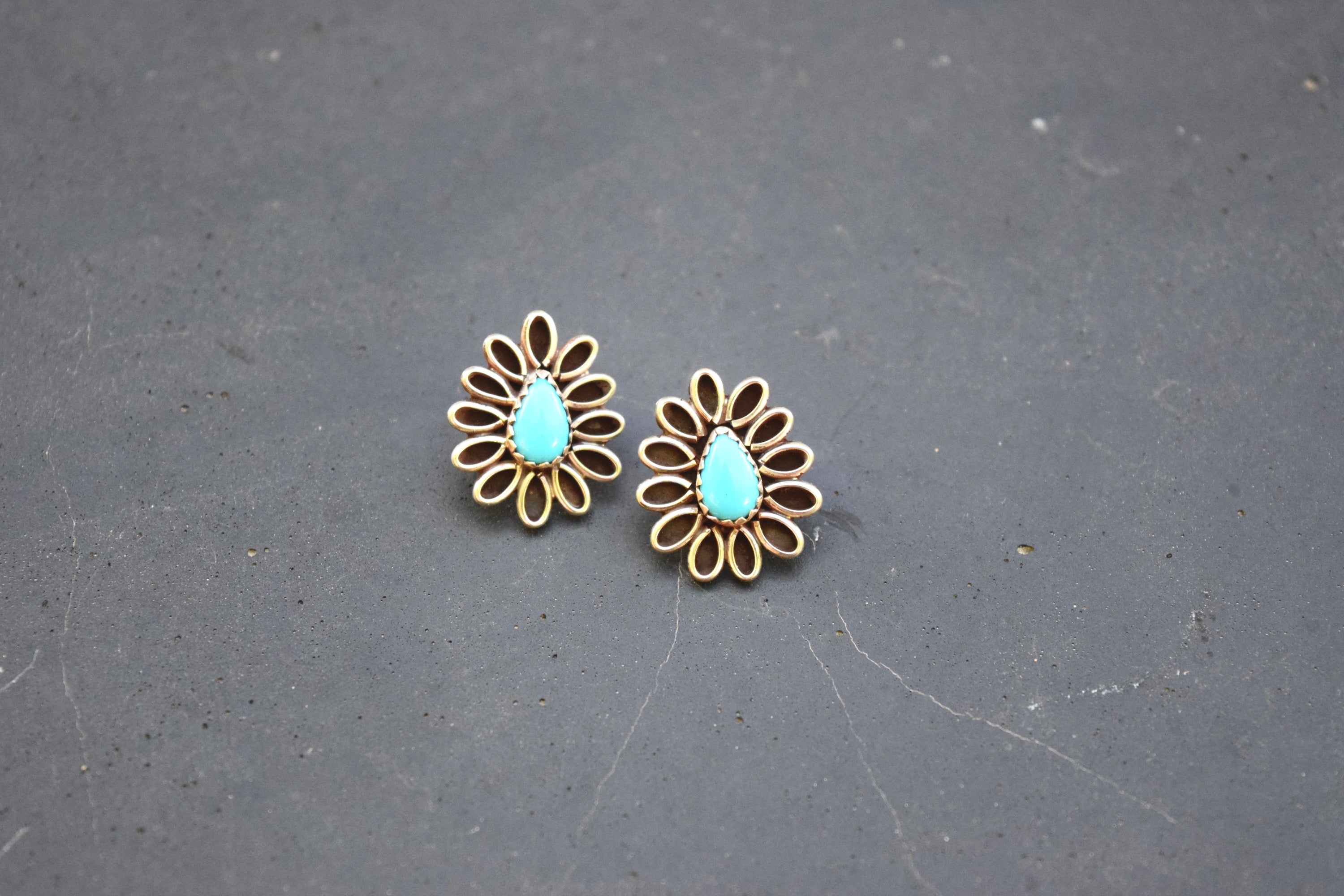 TEARDROP FLORAL STUD EARRING FROM THE RODGERS COLLECTION