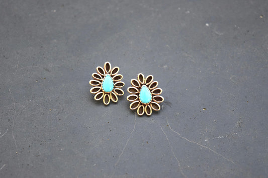 TEARDROP FLORAL STUD EARRING FROM THE RODGERS COLLECTION