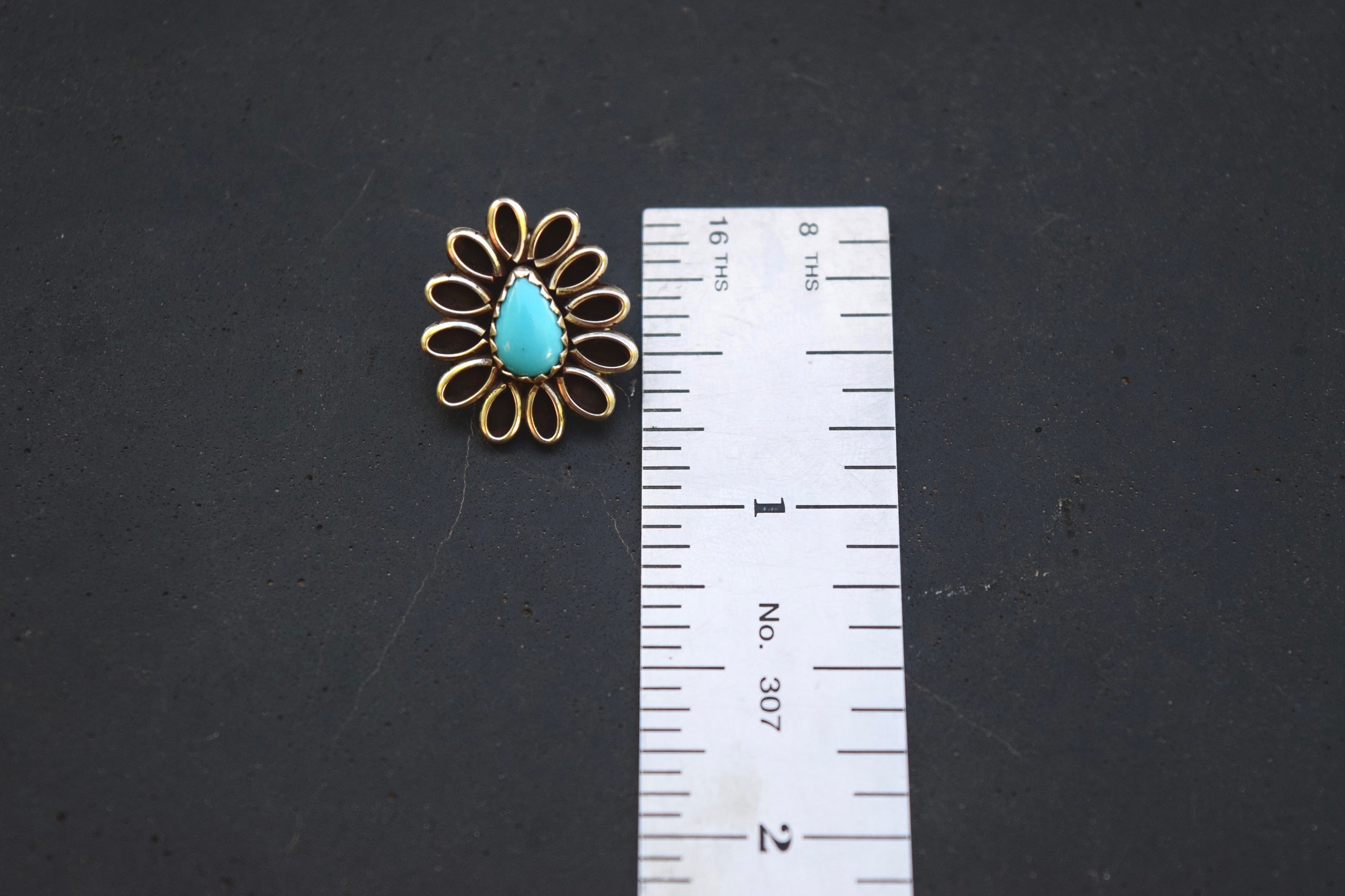 TEARDROP FLORAL STUD EARRING FROM THE RODGERS COLLECTION