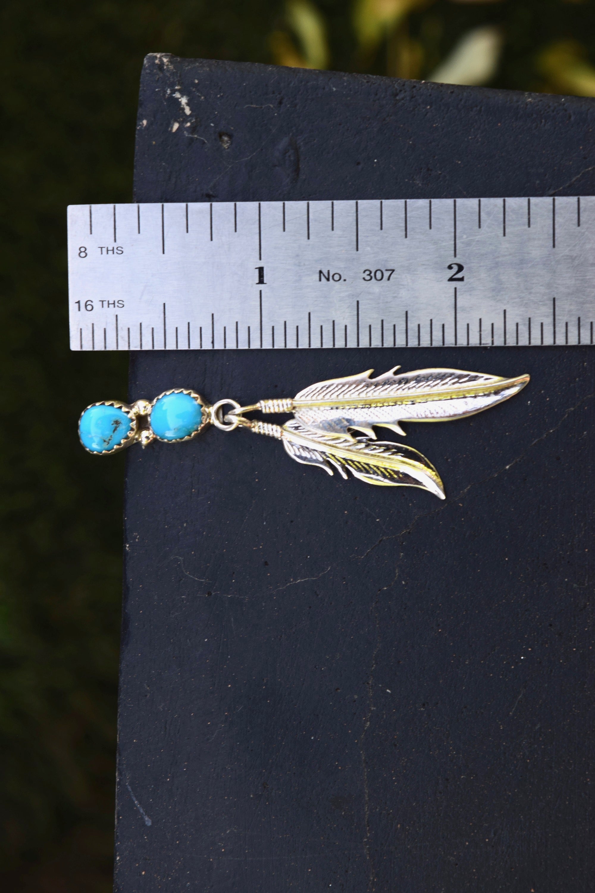 TWO STONE FEATHER DANGLE EARRINGS FROM THE RODGERS COLLECTION