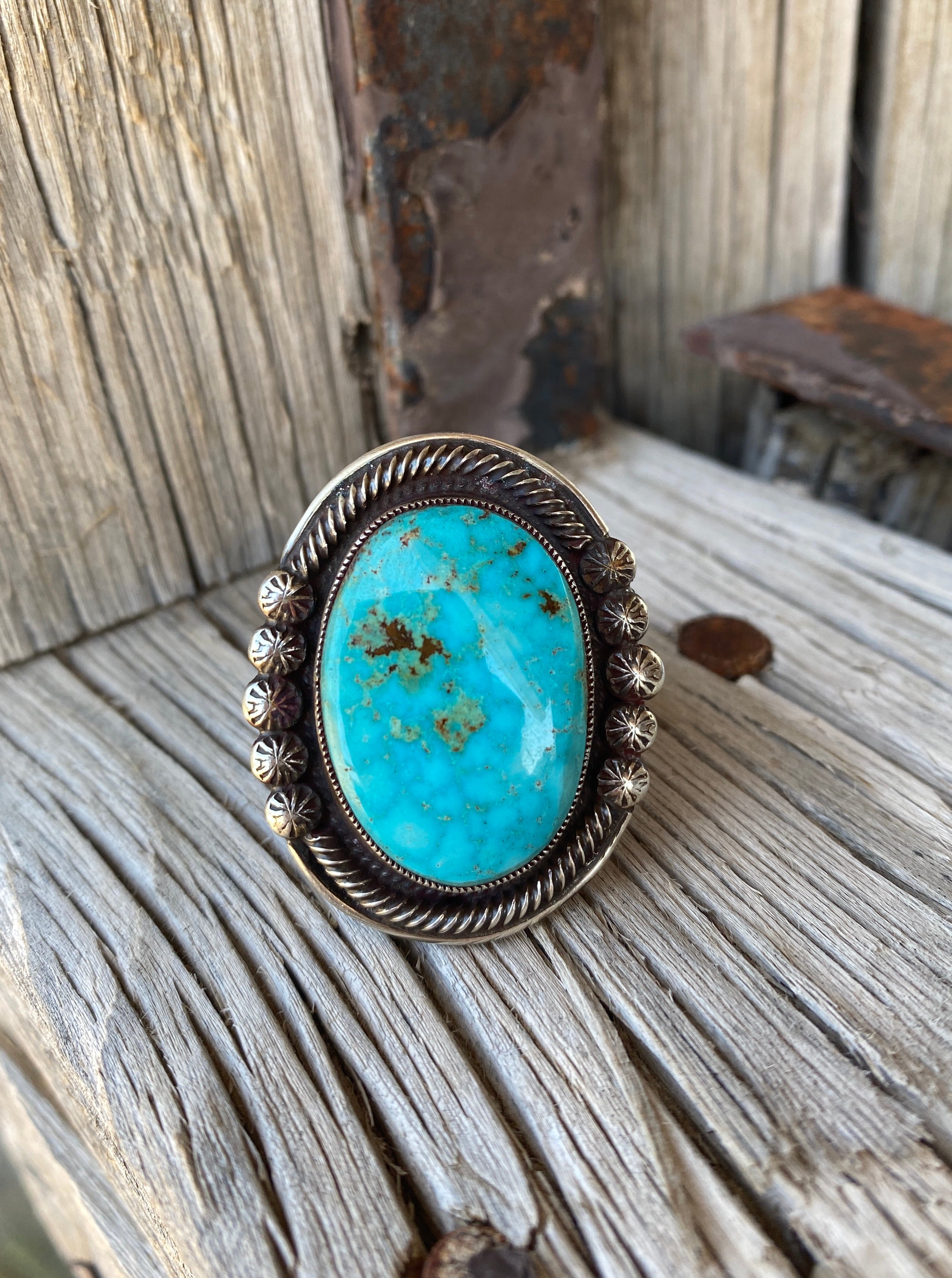 Stunner Turquoise Cuff and Ring Set From The Rodgers Collection