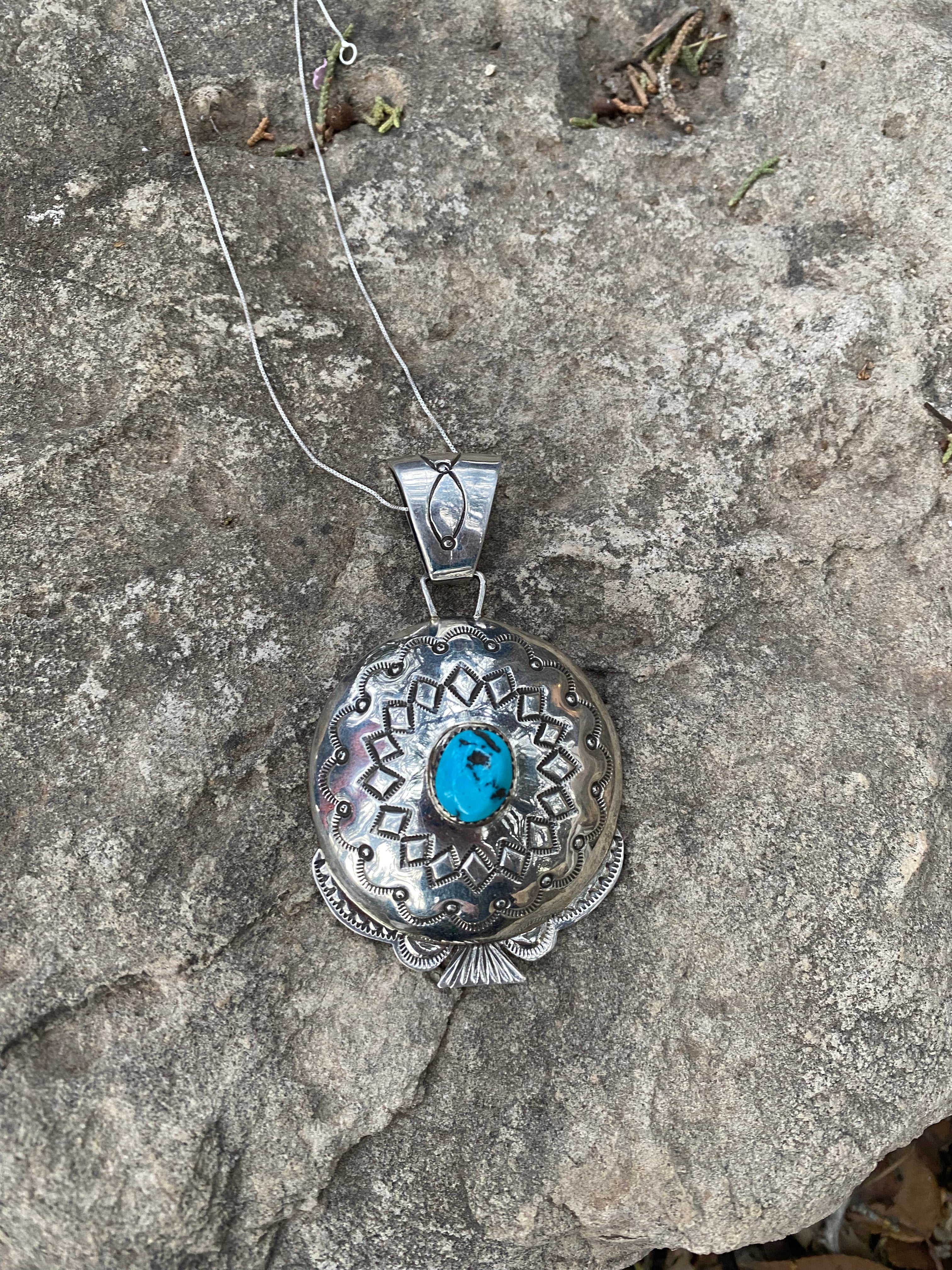 Sleeping Beauty Concho #1 Necklace From The Rodgers Collection