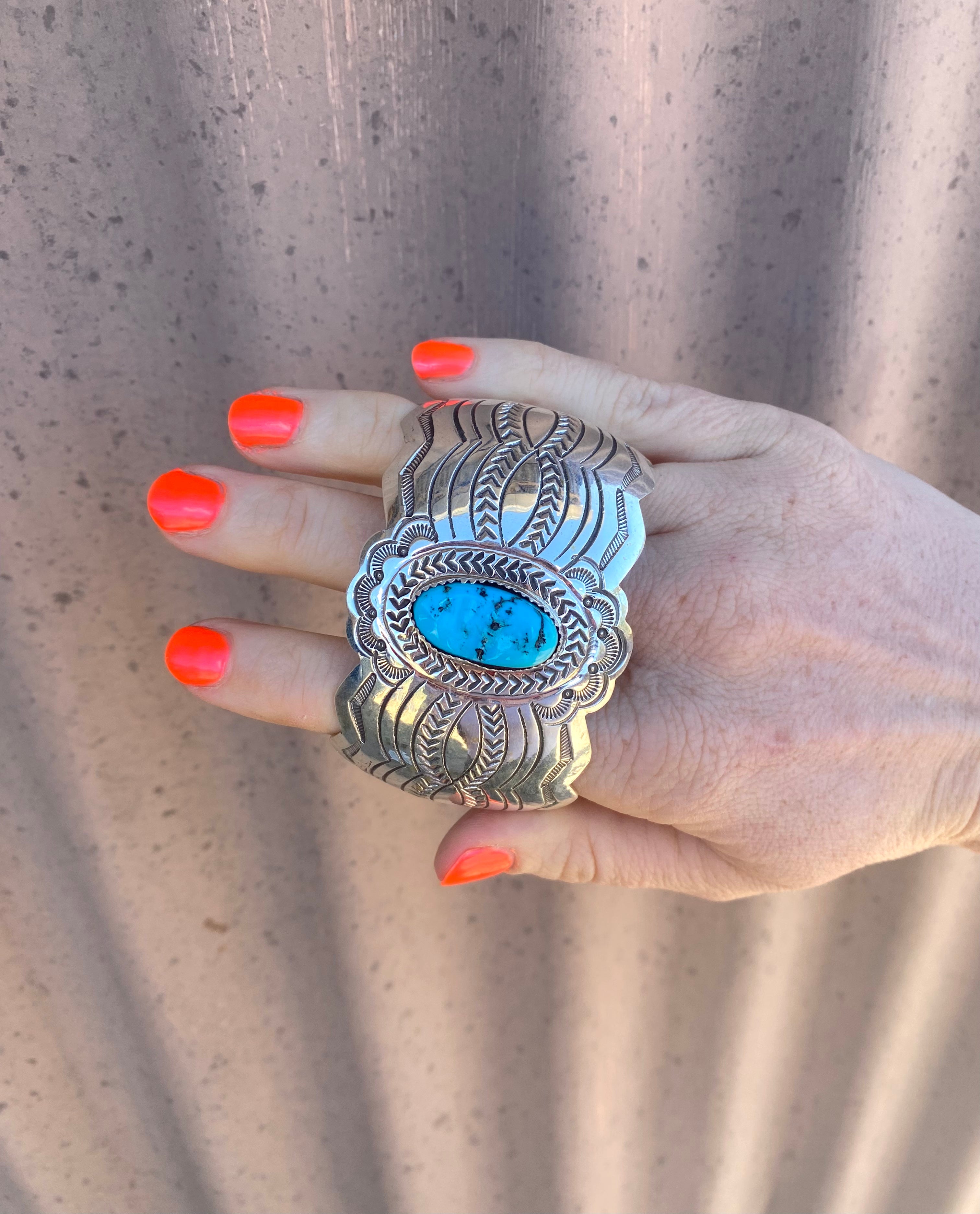 Scalloped Sleeping Beauty Cuff From The Rodgers Collection