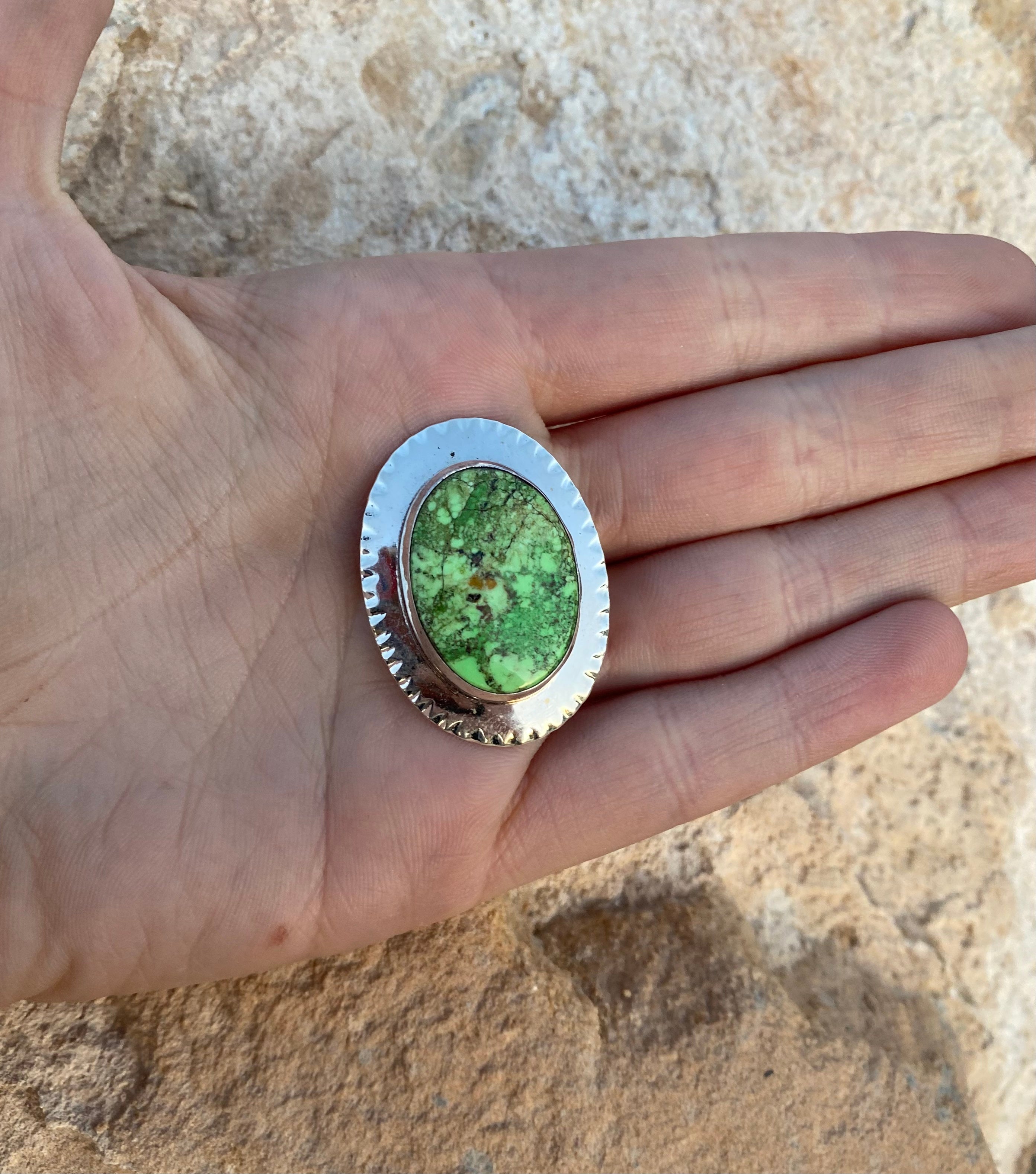 Oval Green Turquoise Necklace/Pin From The Rodgers Collection
