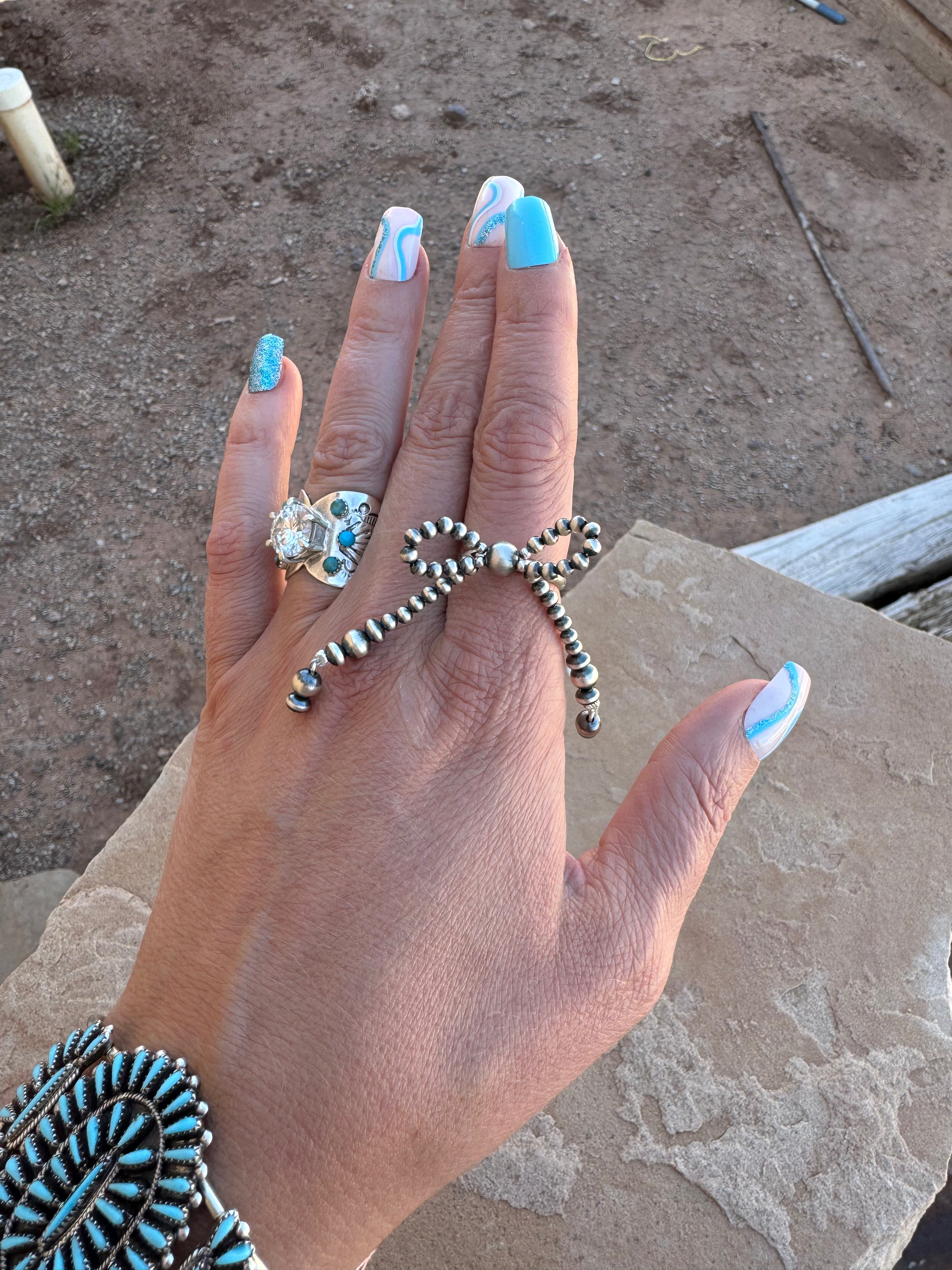 Pearl Bow Tie Ring