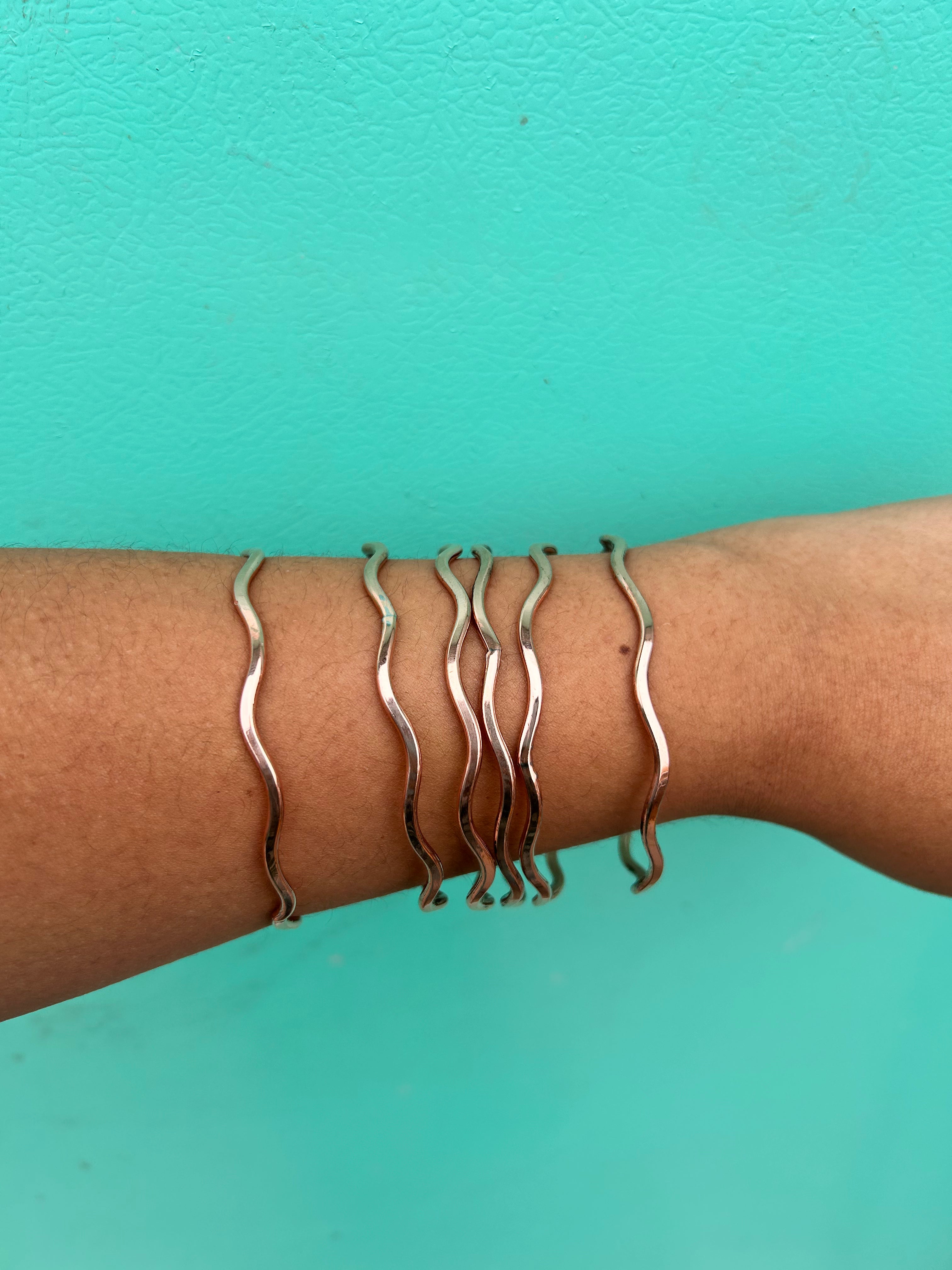Wavy Copper Bangle