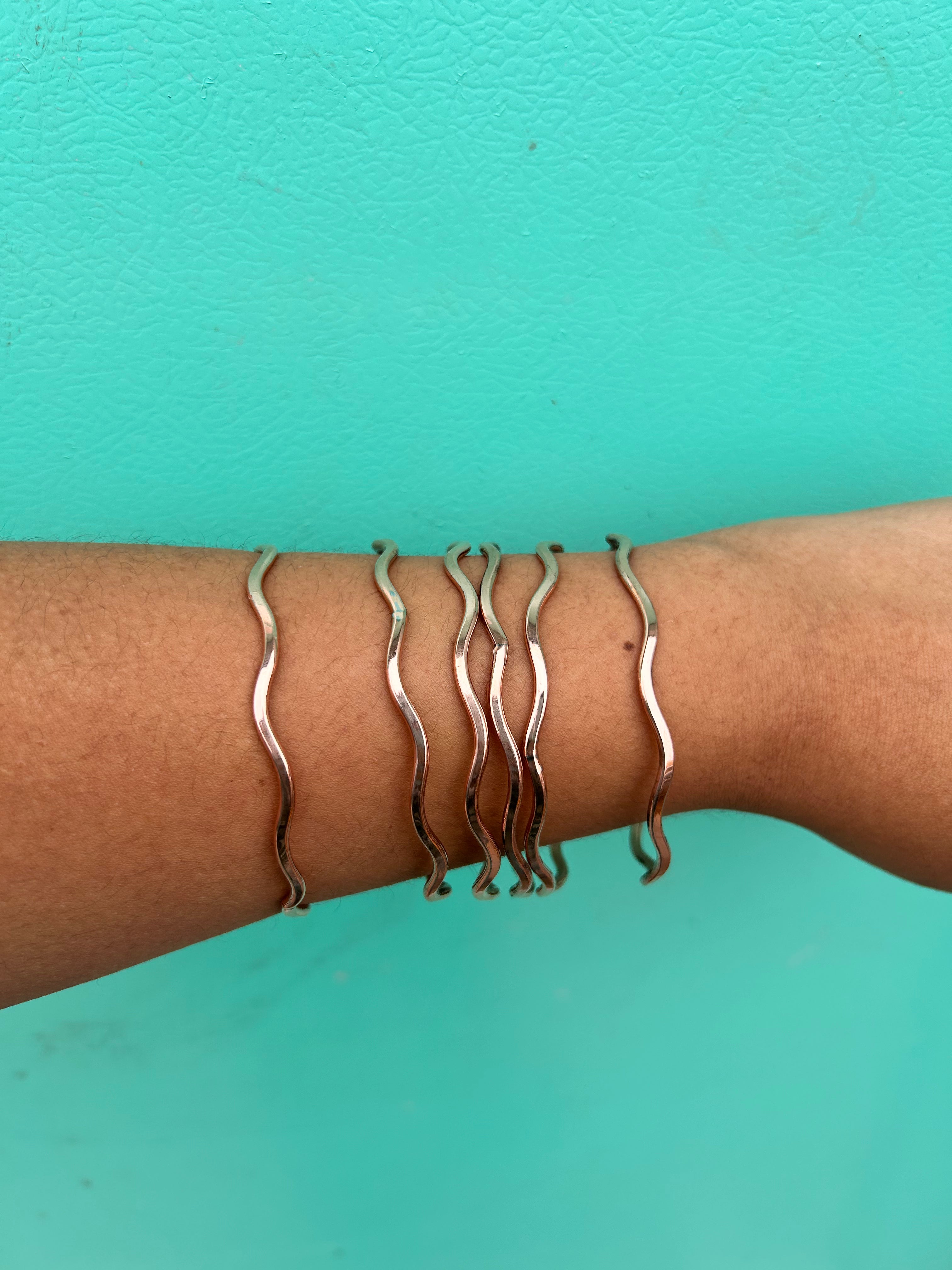 Wavy Copper Bangle