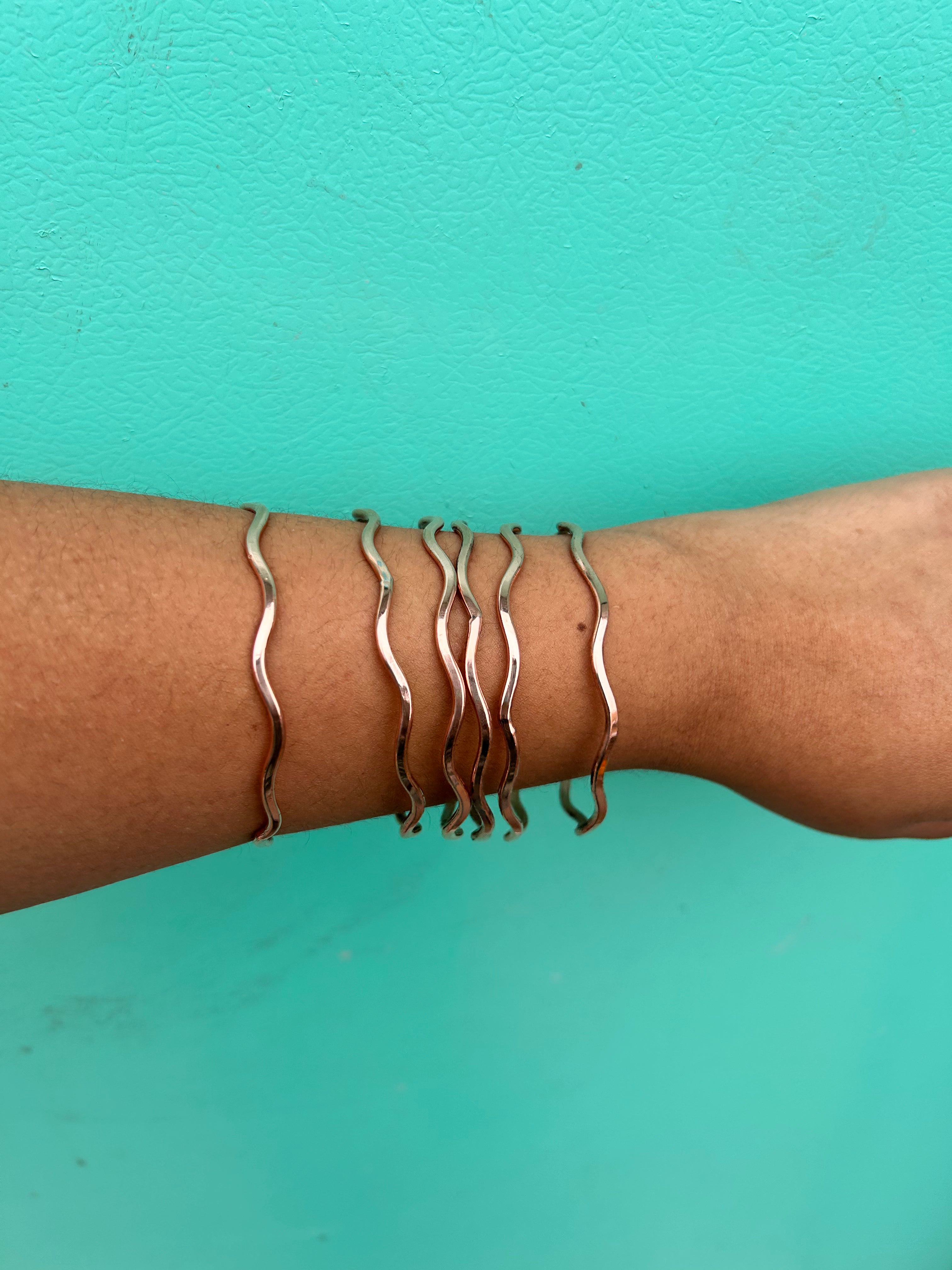 Wavy Copper Bangle