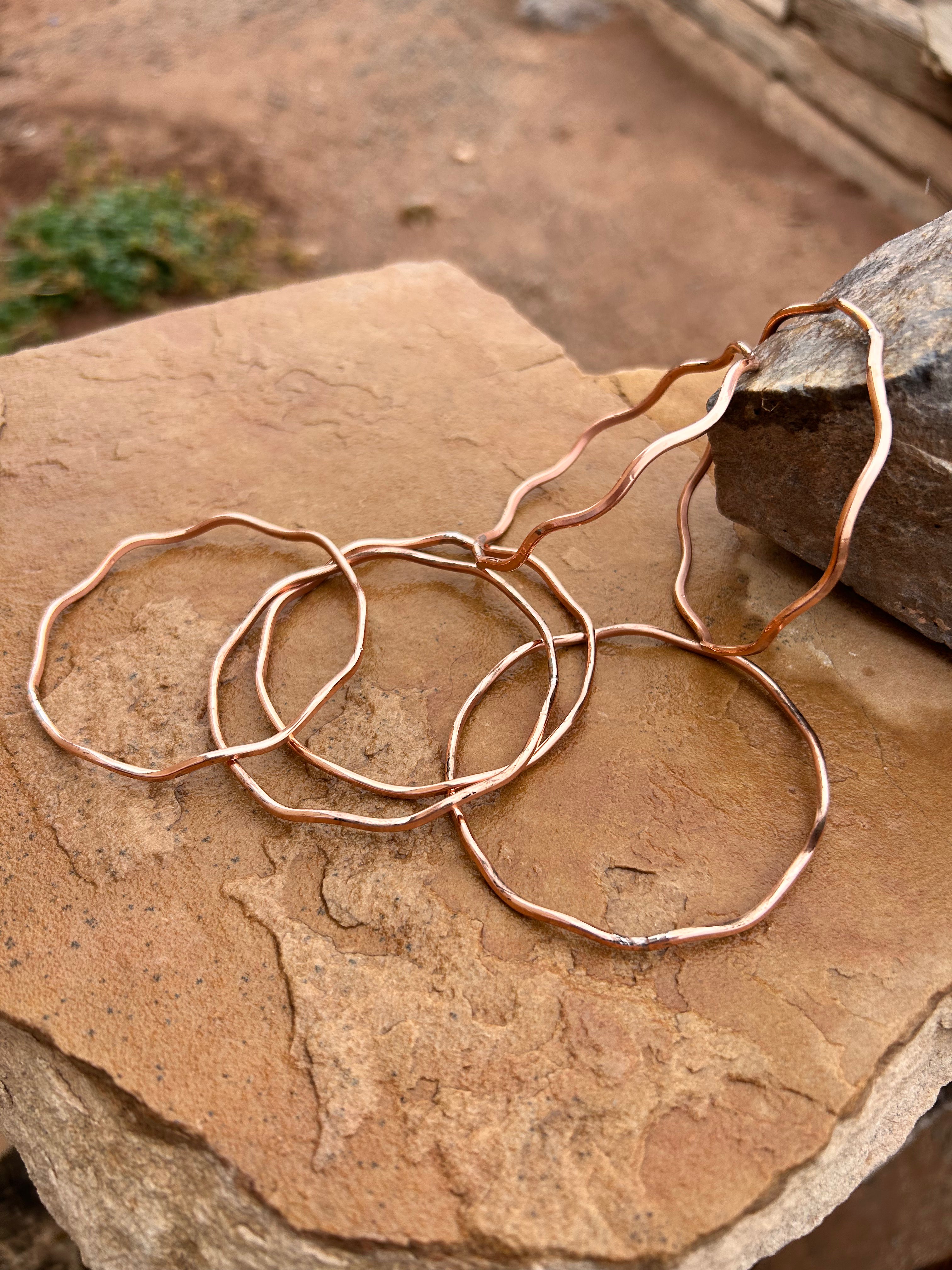 Wavy Copper Bangle