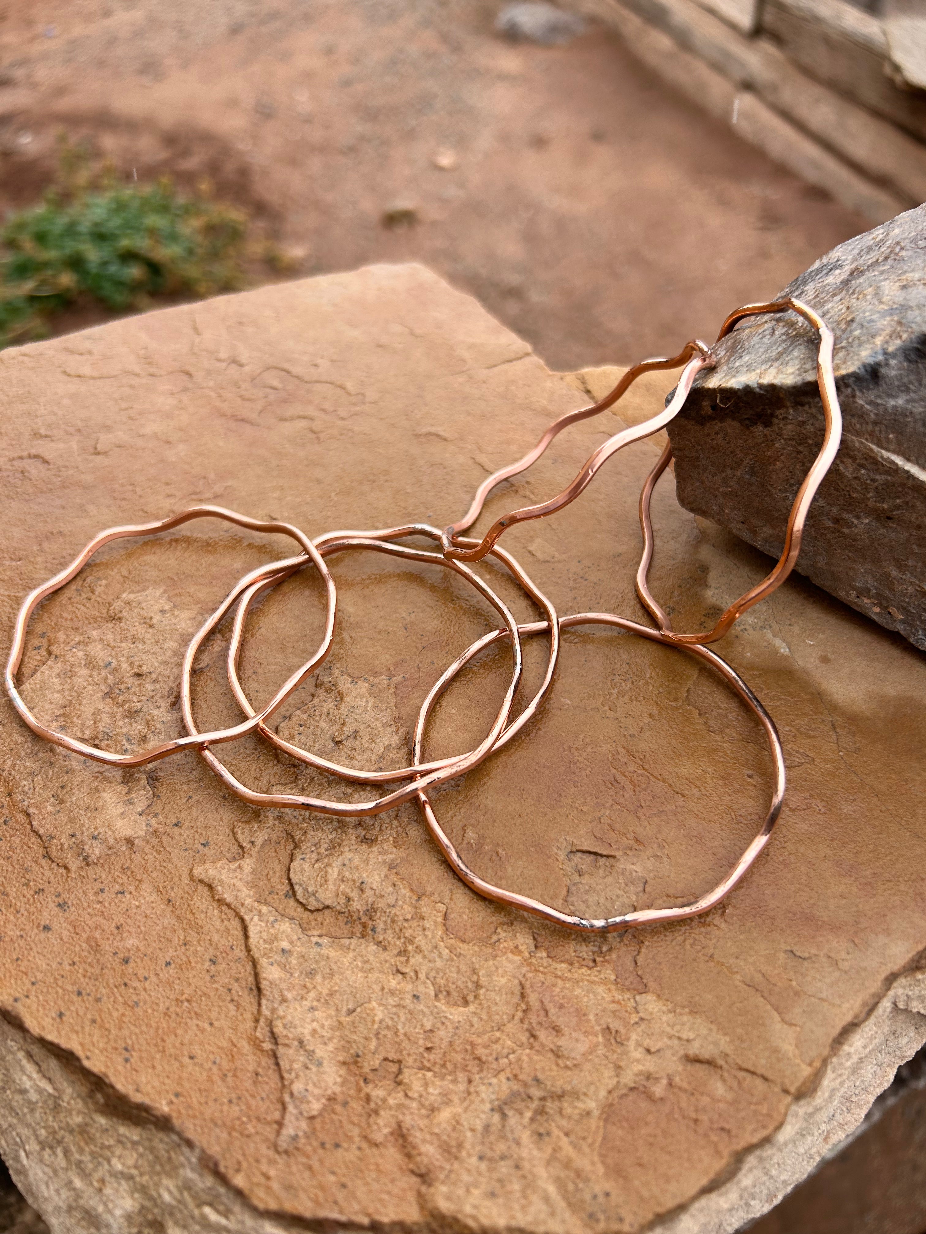 Wavy Copper Bangle