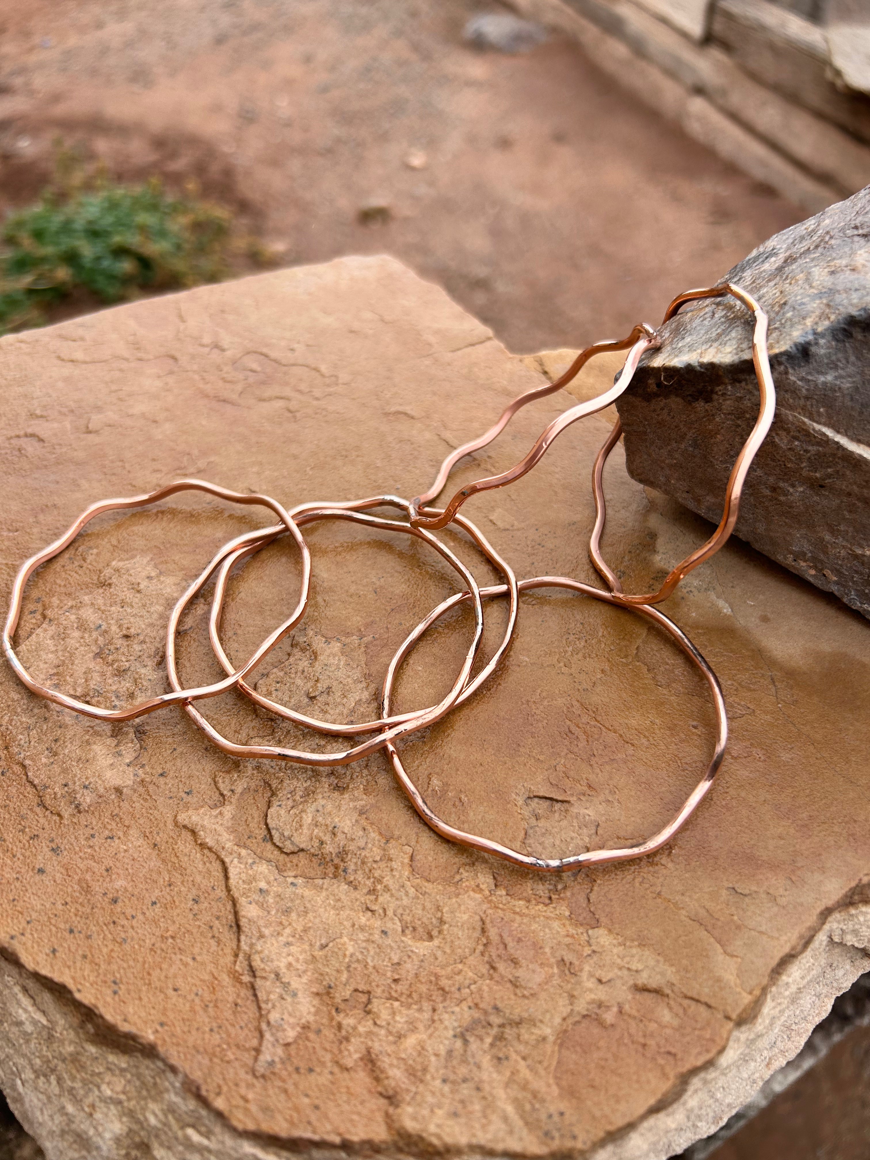 Wavy Copper Bangle