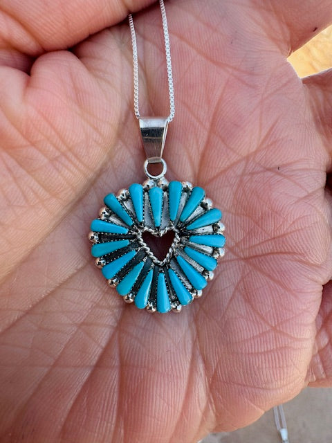 Needlepoint Heart Pendant