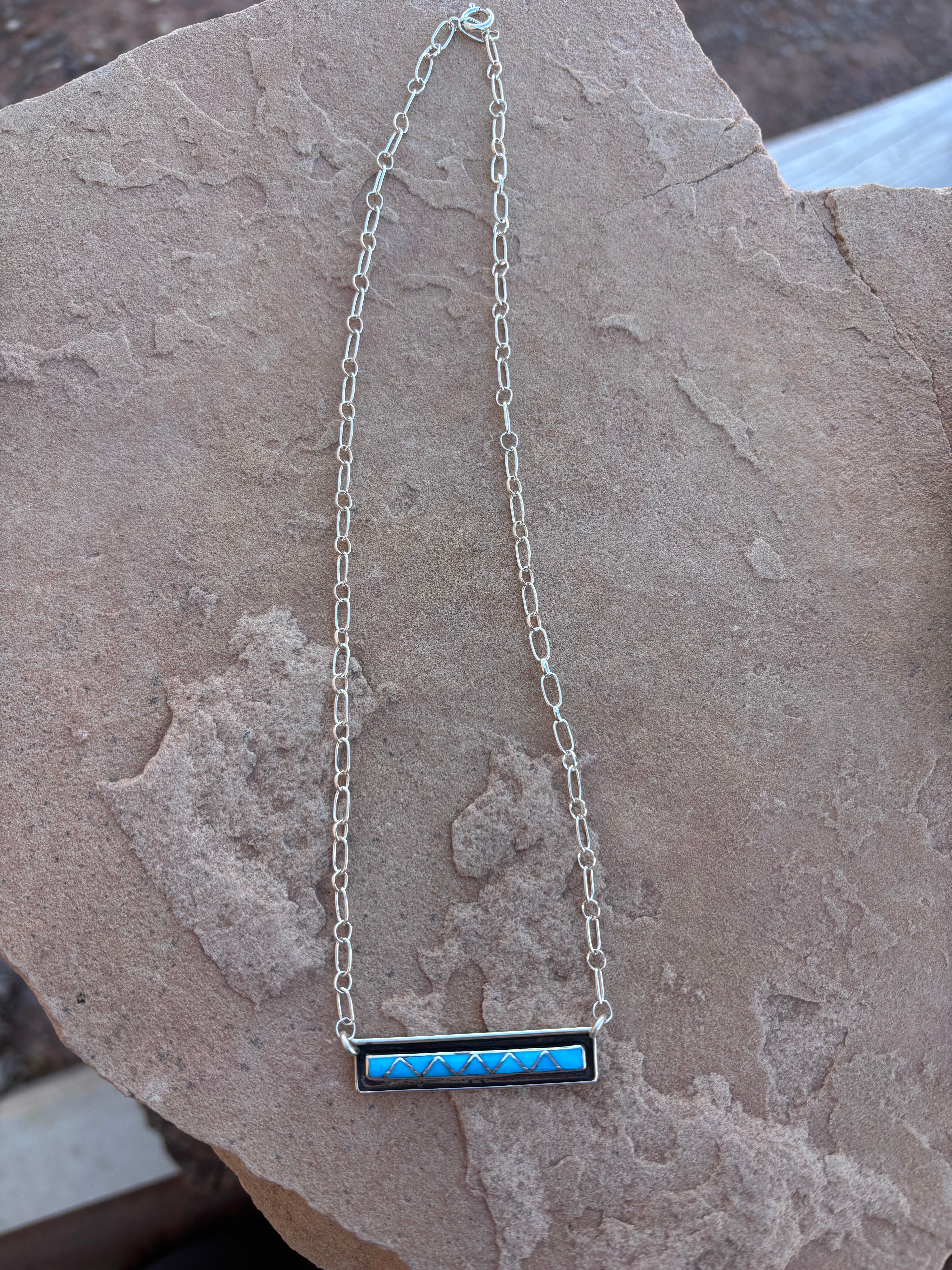 Zig Zag Bar Necklace