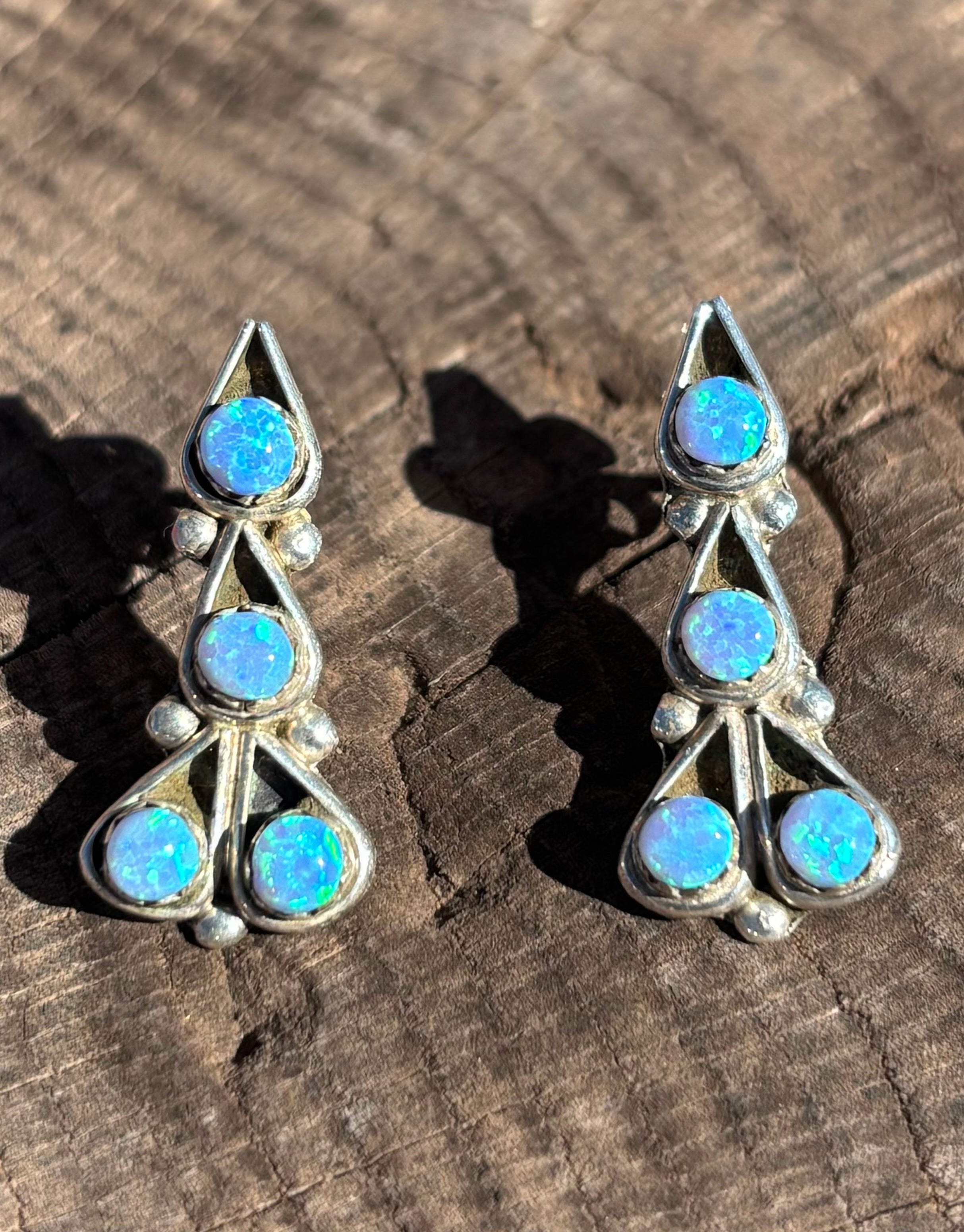 4 Stone Dangling Earring