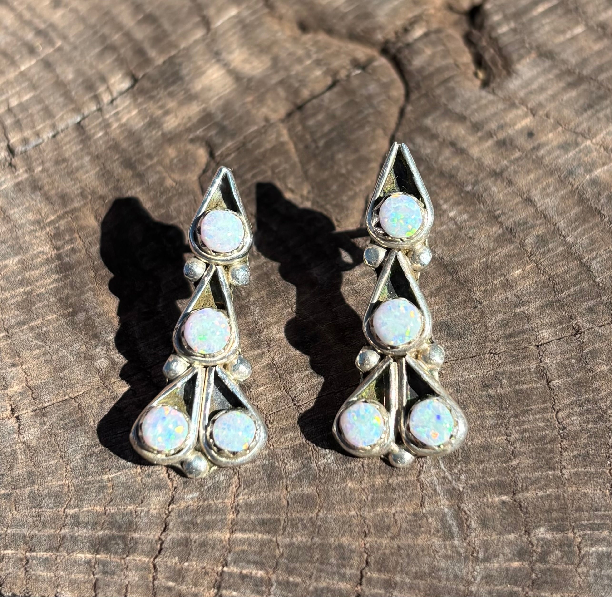 4 Stone Dangling Earring