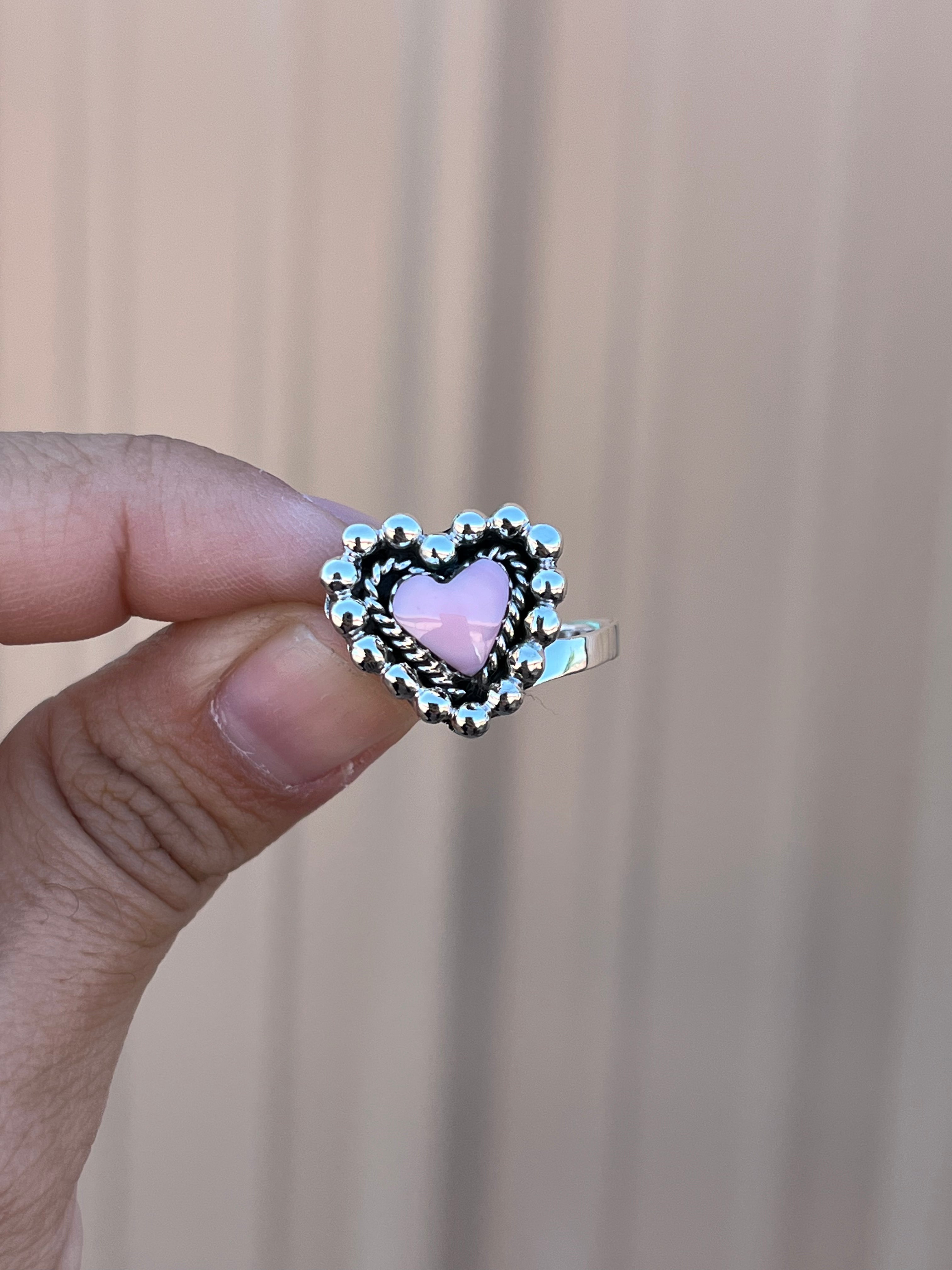 Pink Conch Queen Heart Ring