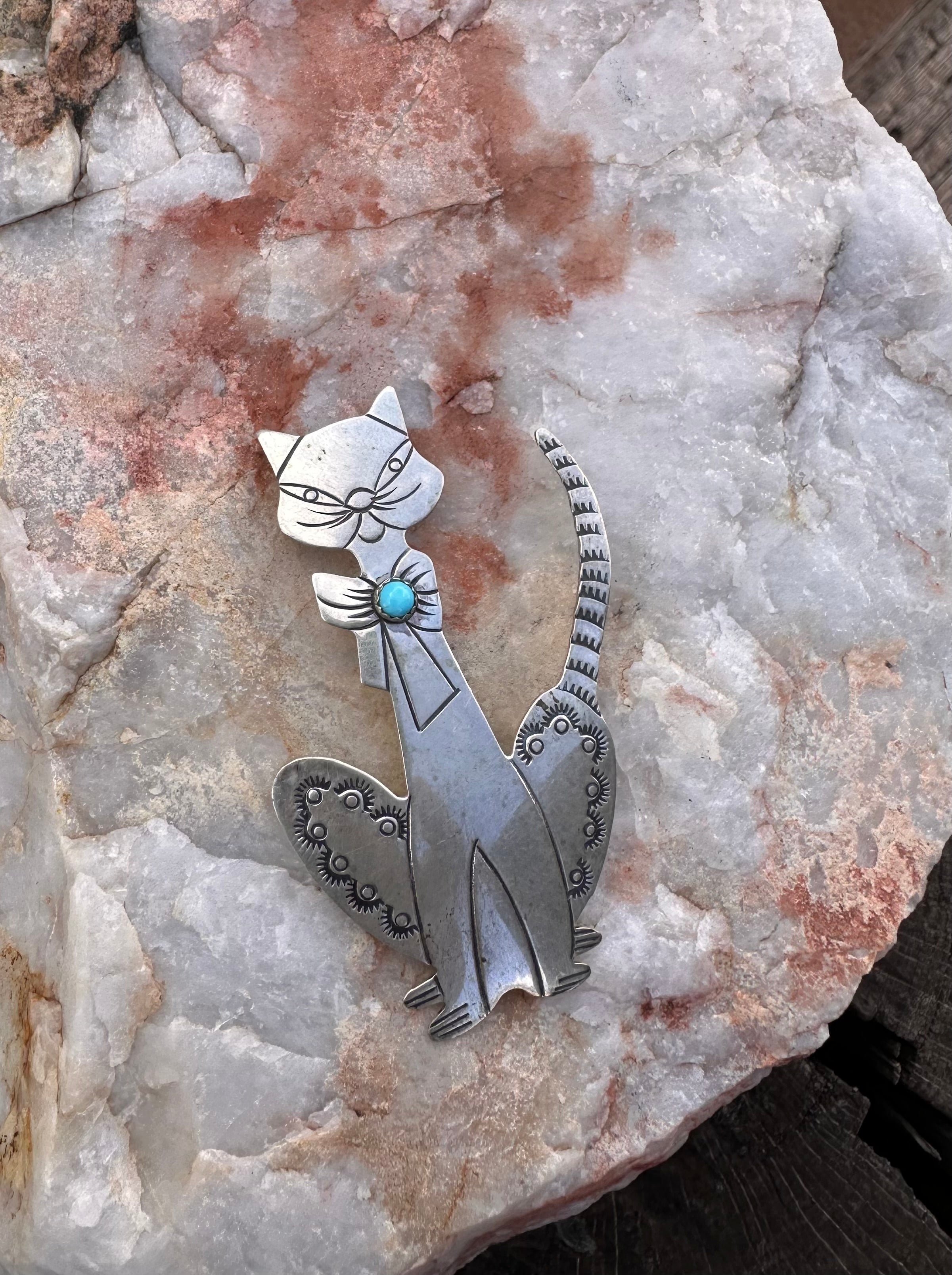 Sterling Silver Cat Pendant