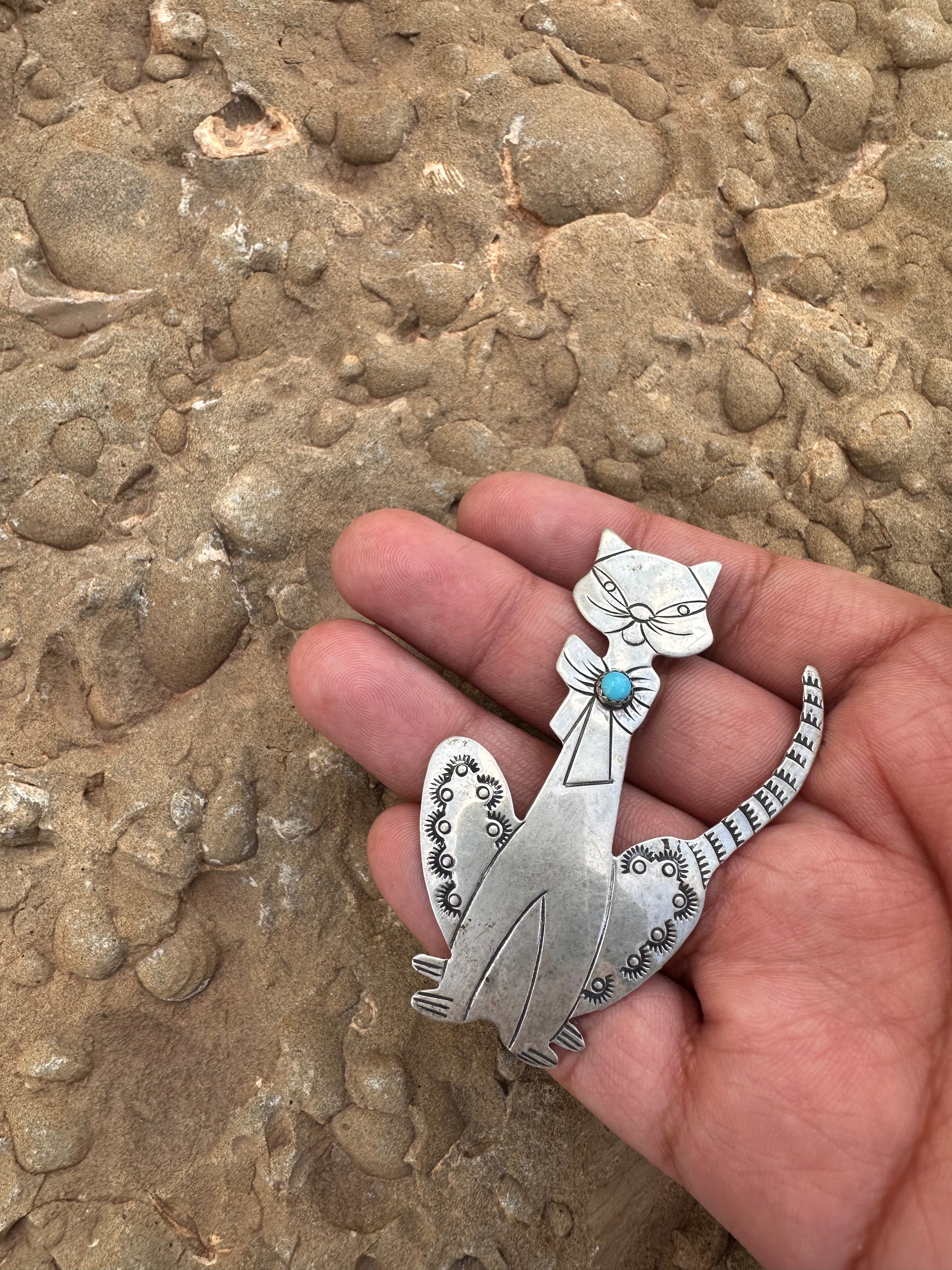 Sterling Silver Cat Pendant