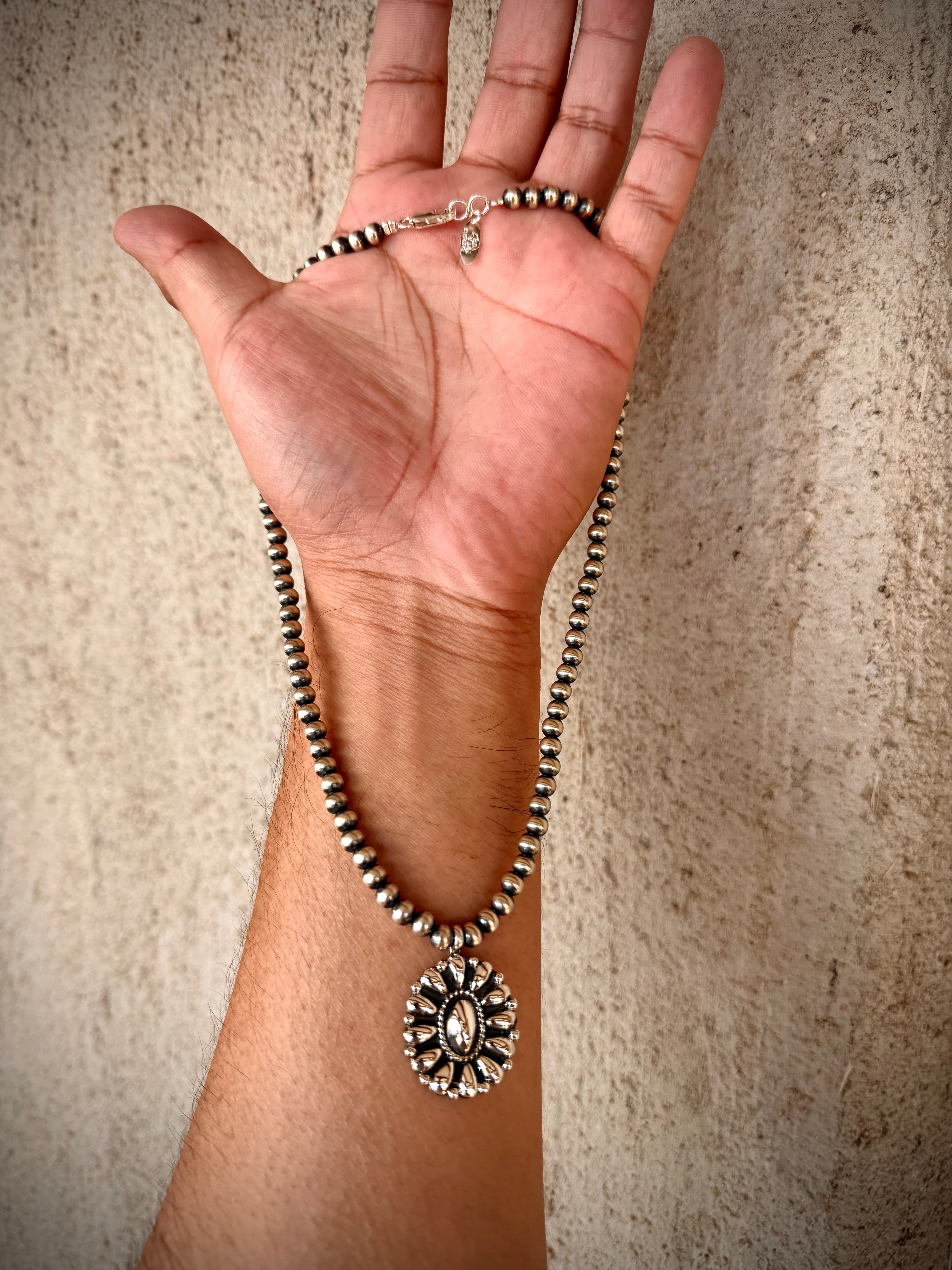 You Need Me All Silver Beaded Necklace