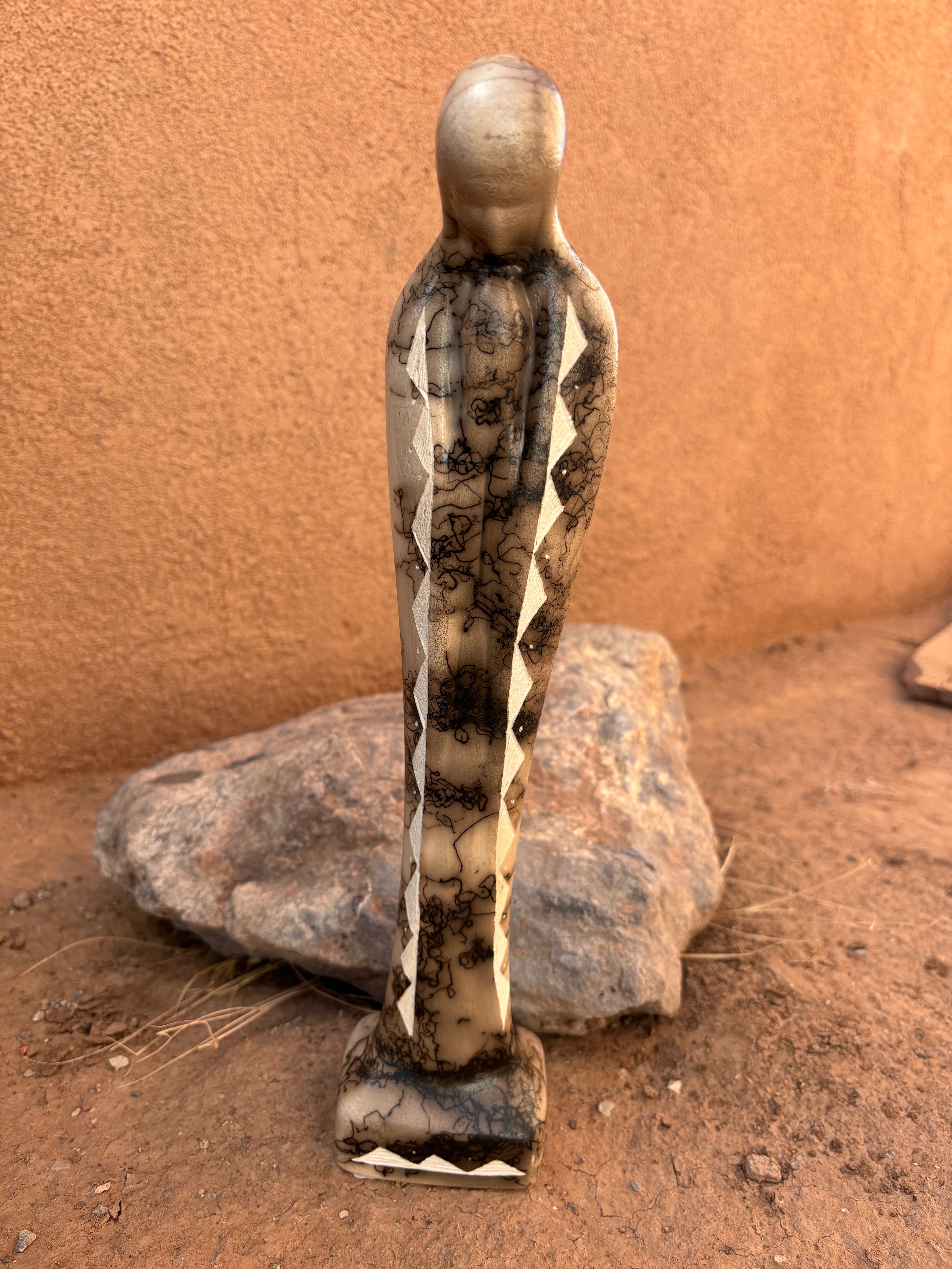 The Praying Lady Horsehair Pottery