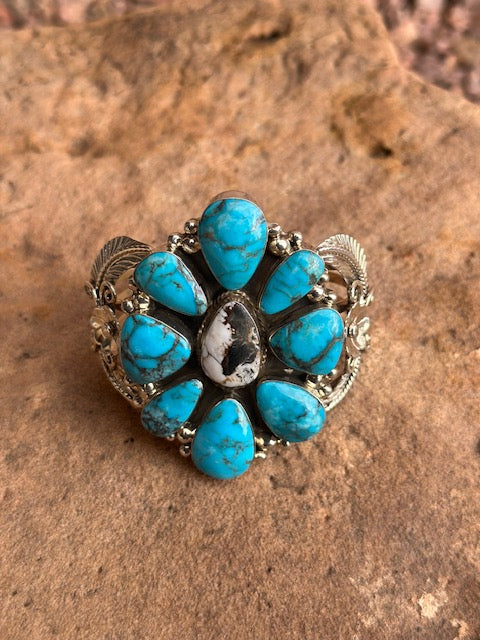 Delvin John Sonoran Turquoise Cluster Cuff