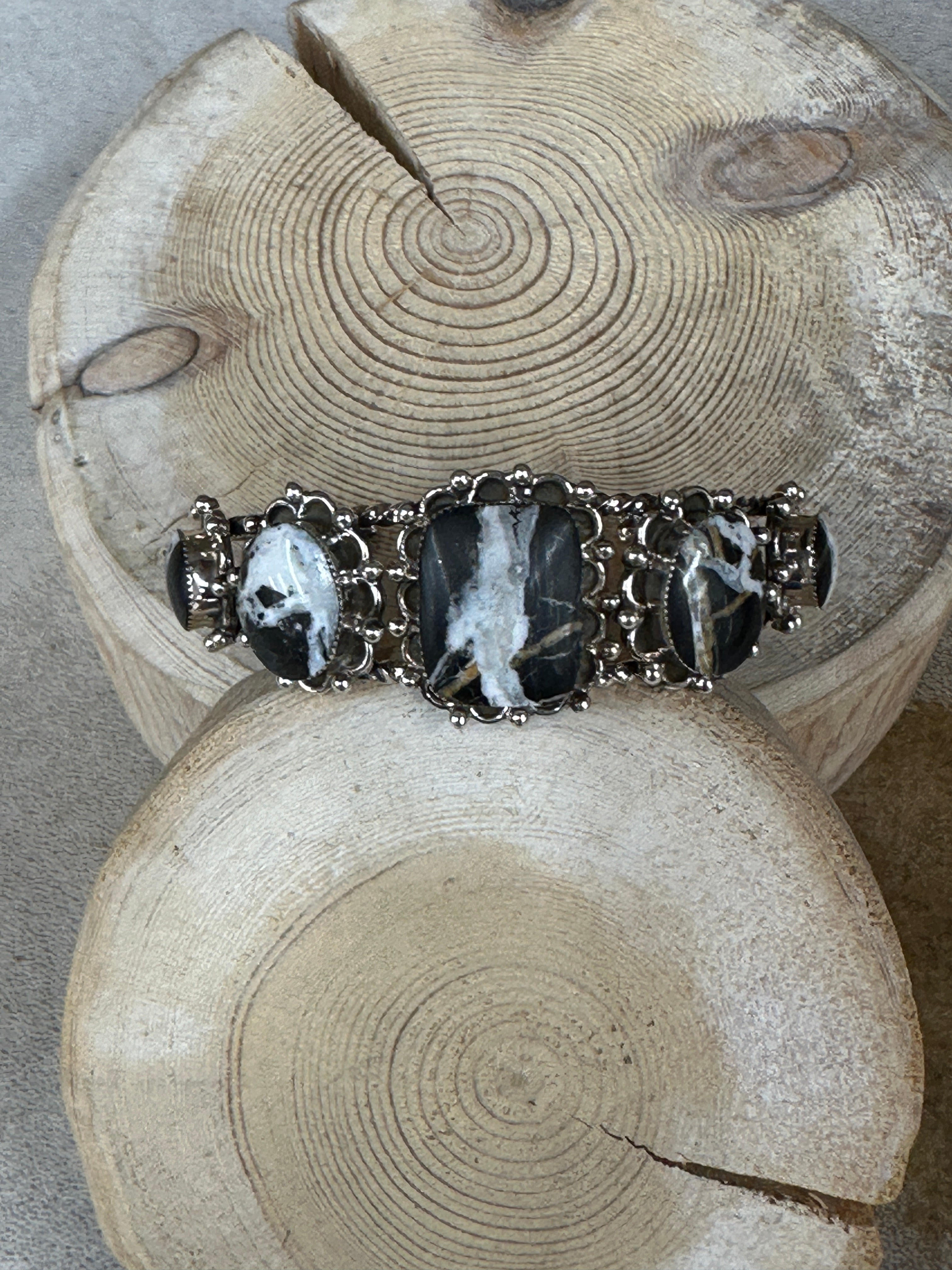 5 Stone White Buffalo Cuff