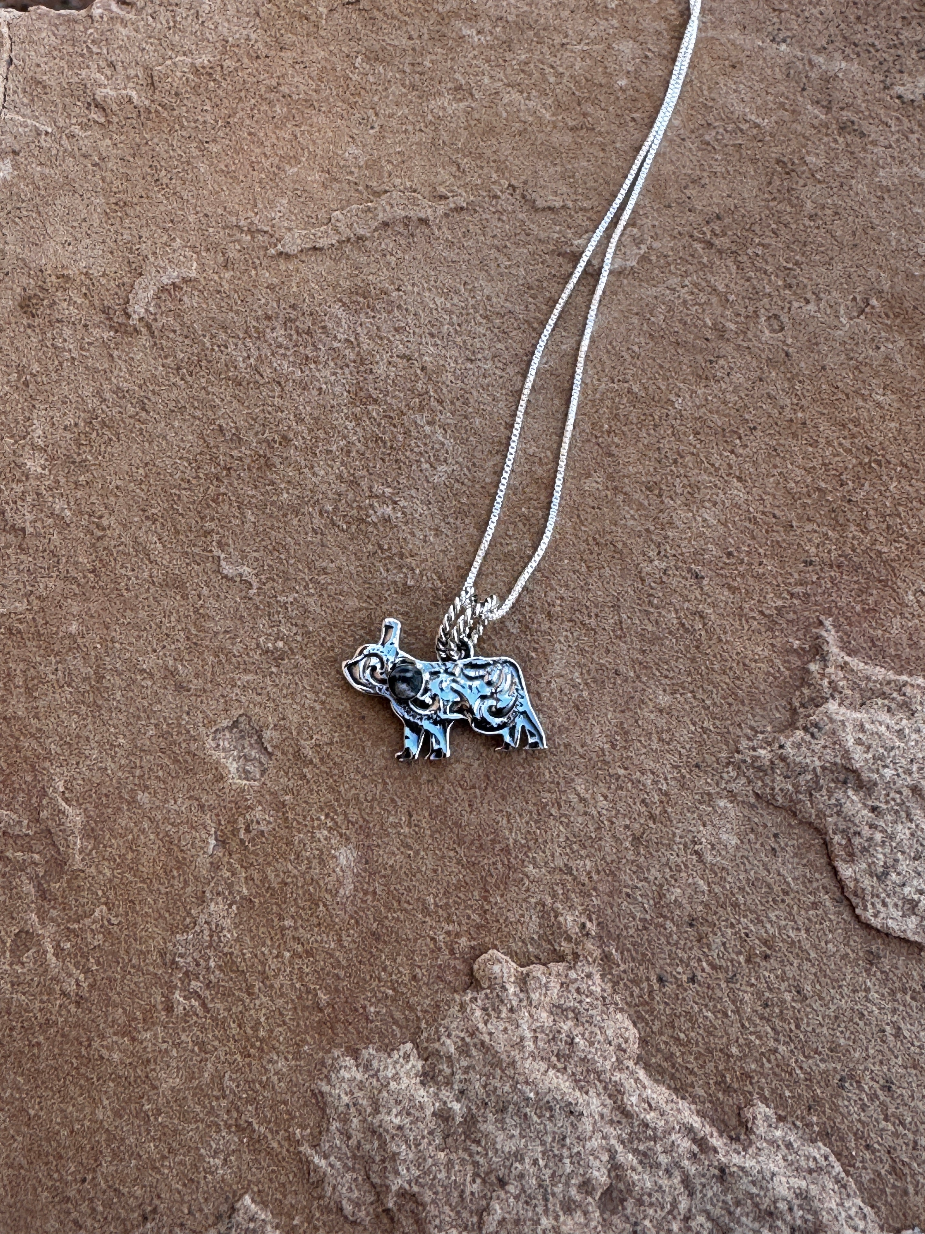 My Best Friend Etched Puppy Pendant