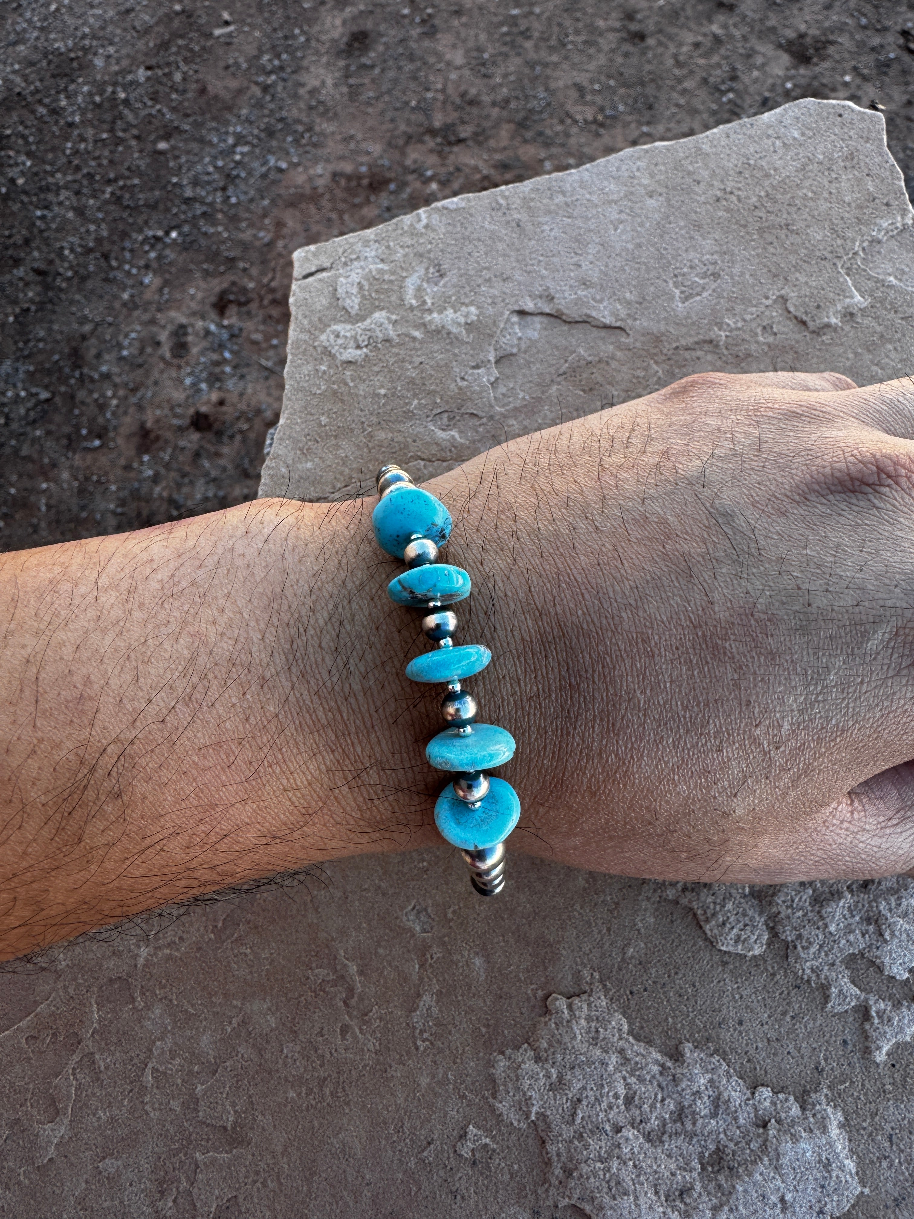 Lustrous Pearls and Turquoise Bracelet