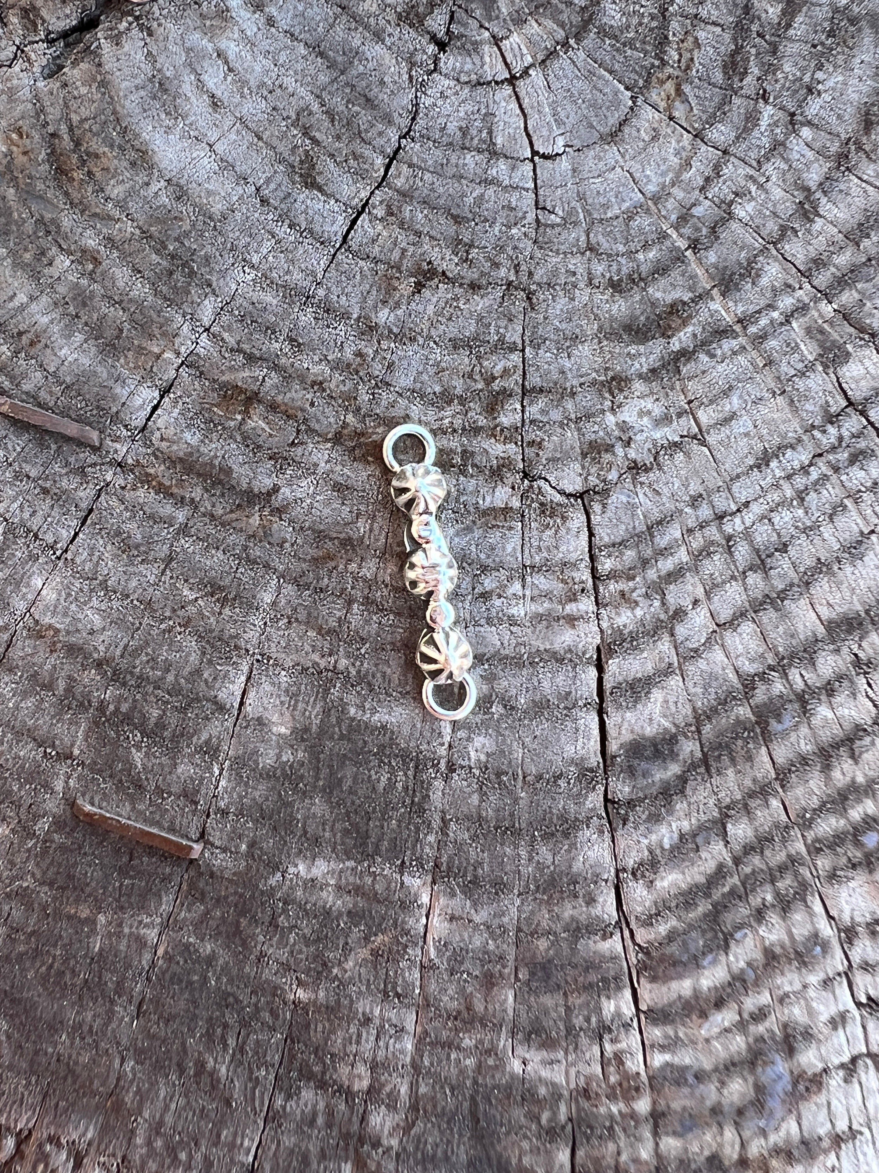 All Silver 3 Star Body Charm