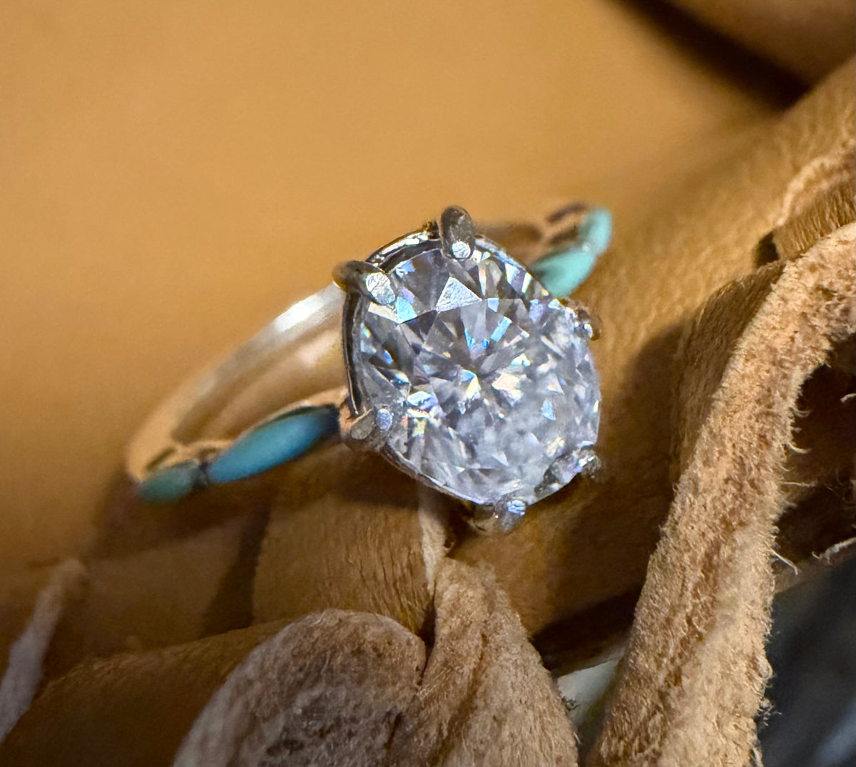 Famous Thin-Band Mossanite Ring