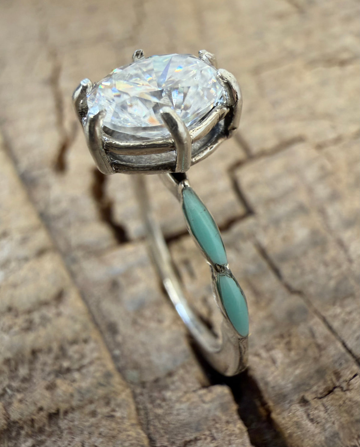 Famous Thin-Band Mossanite Ring