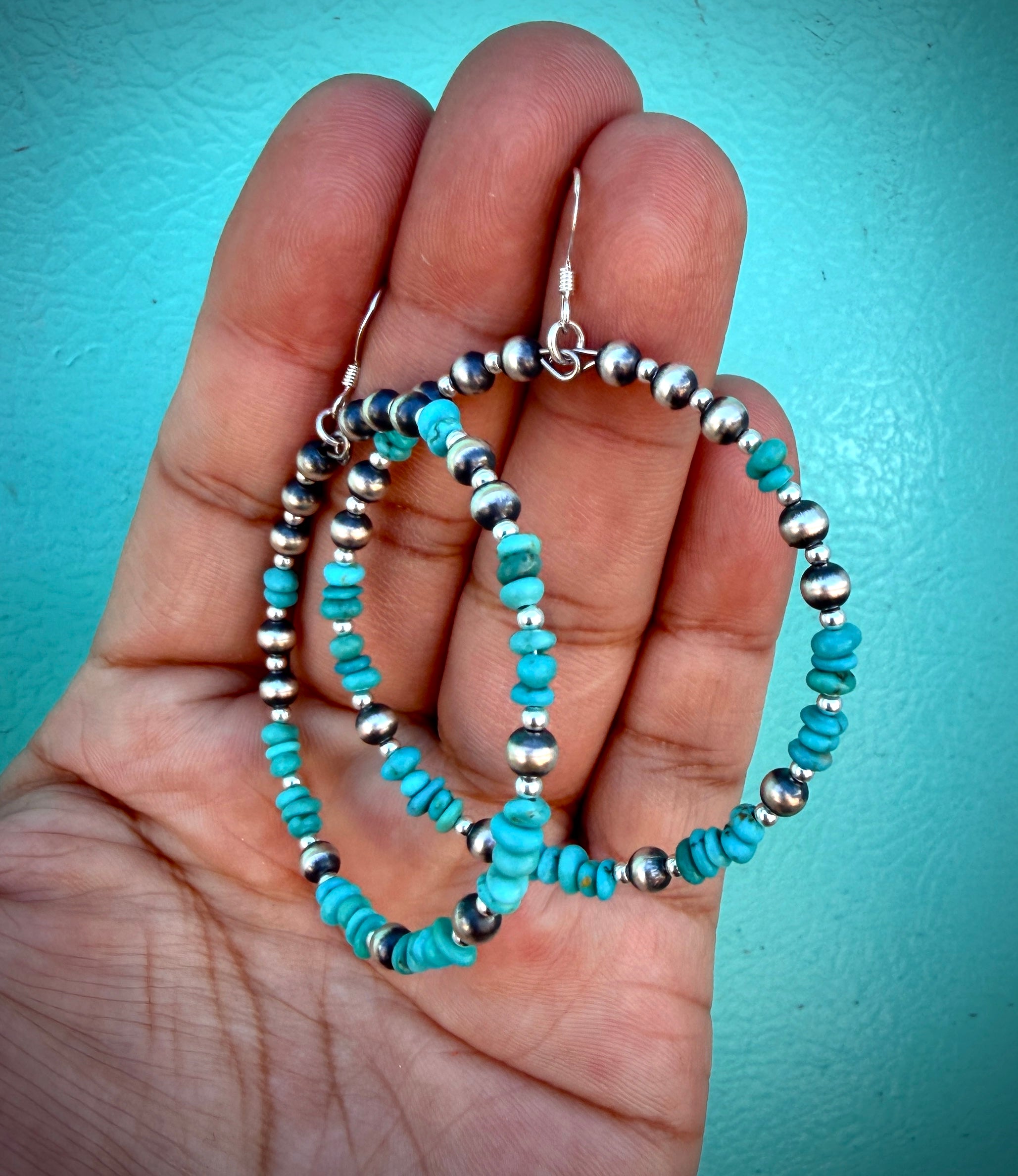Turquoise/Pearl Earring
